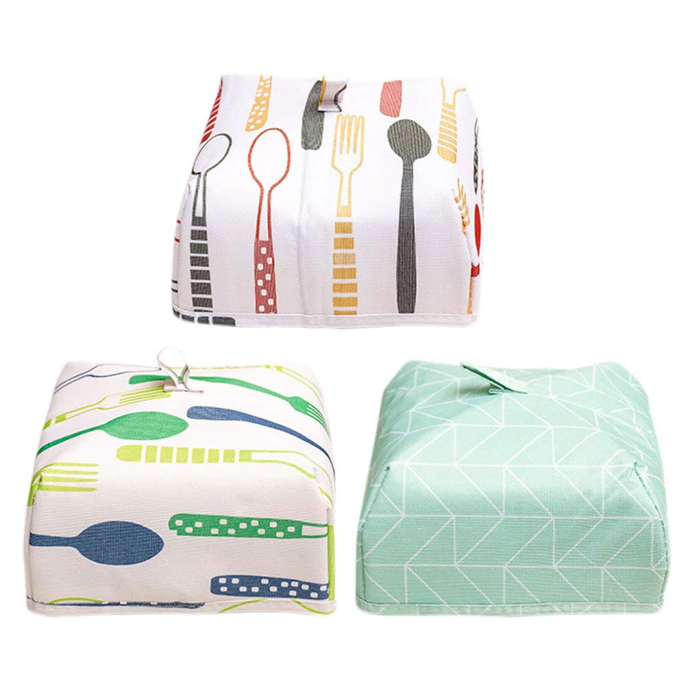 Cabilock 3-Piece Food Cover Set - Mesh Food Covers for Outdoor, Picnics, BBQ & Parties - Breathable Fabric Protects from Insects (Assorted Colors) - Perfect for Camping, Beach Trips & Backyard Gatherings