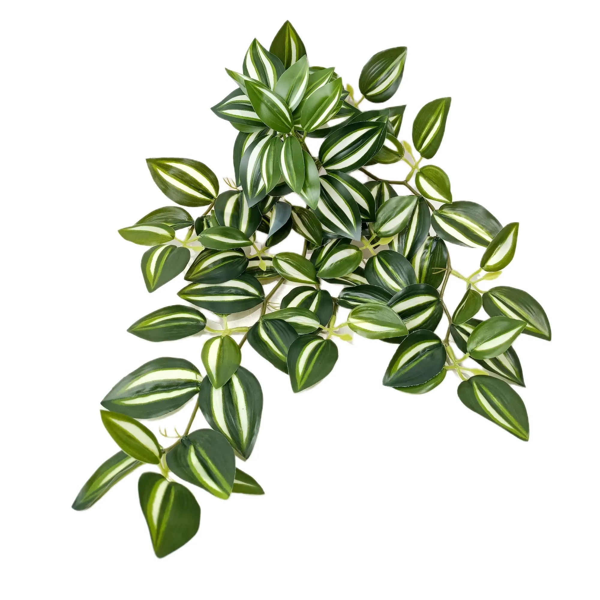 42cm Artificial Hanging Tradescantia Zebrina Plant - Lifelike Fake Draping Wandering Jew Vine for Home Office Decor, Wedding Centerpieces & Shelf Styling