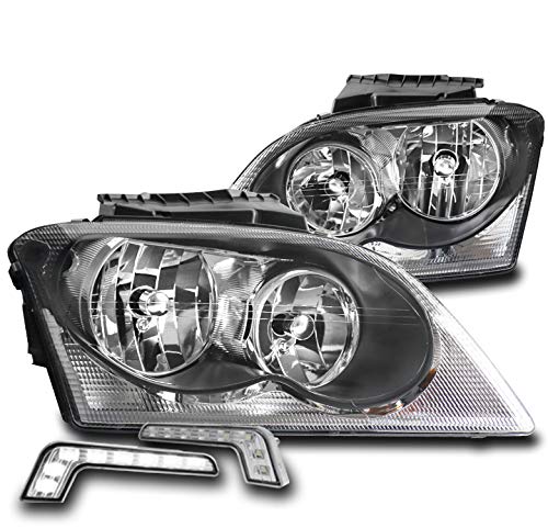 2004-2006 Chrysler Pacifica Replacement Black Headlights with 6.25