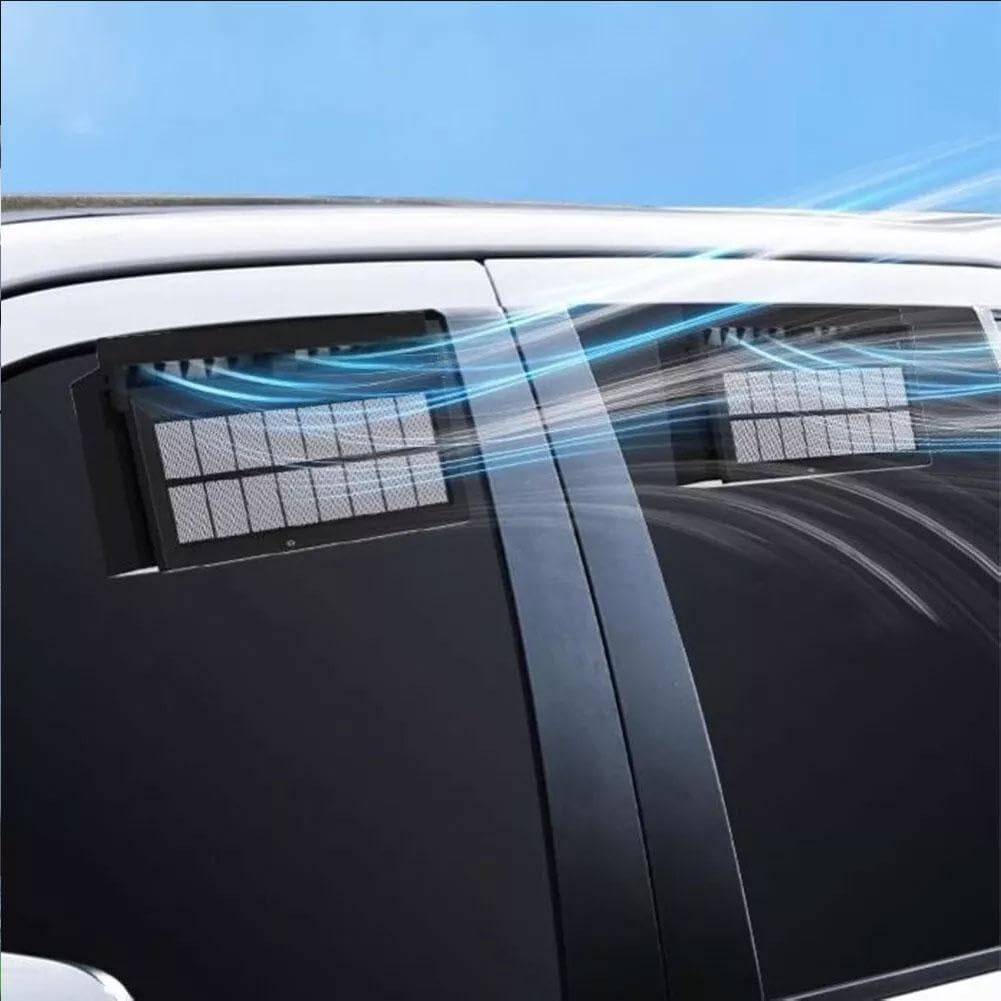 2024 New Solar Powered Car Window Ventilation Fan - Auto Solar Exhaust Fan & Air Purifier for Front/Back Seat - Improve Airflow & Cooling in Parked Vehicles