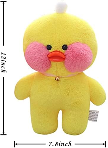 FULAI Soft Plush Yellow Duck Stuffed Animal Toy - 12inch/30cm Huggable DIY Plushie with Cute Headband & Costume | Perfect Gift for Kids & Girls Birthday | Nursery Decor, Baby Shower Present, Toddler Comfort Toy