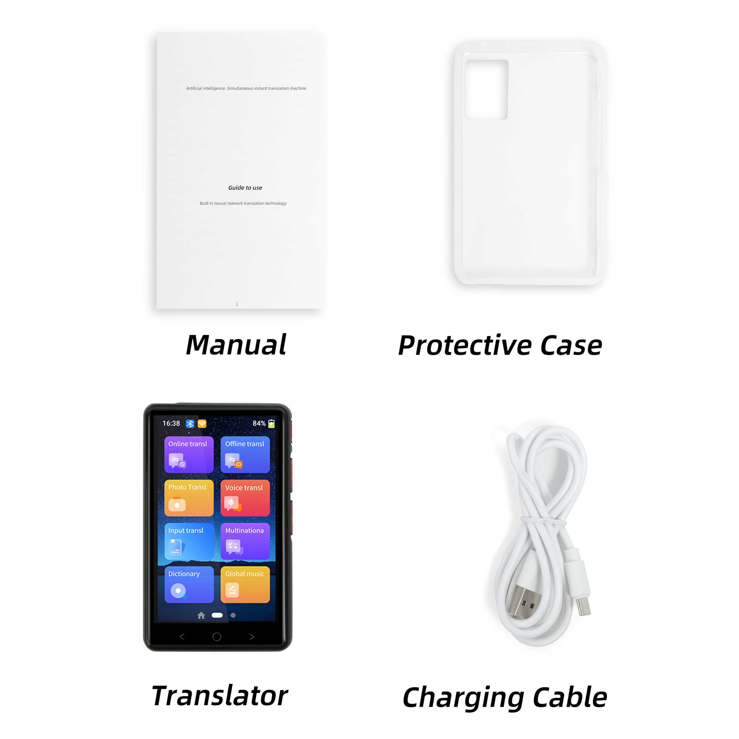 2-Way Instant Voice Translator Device - Portable 135 Language Translator with 4