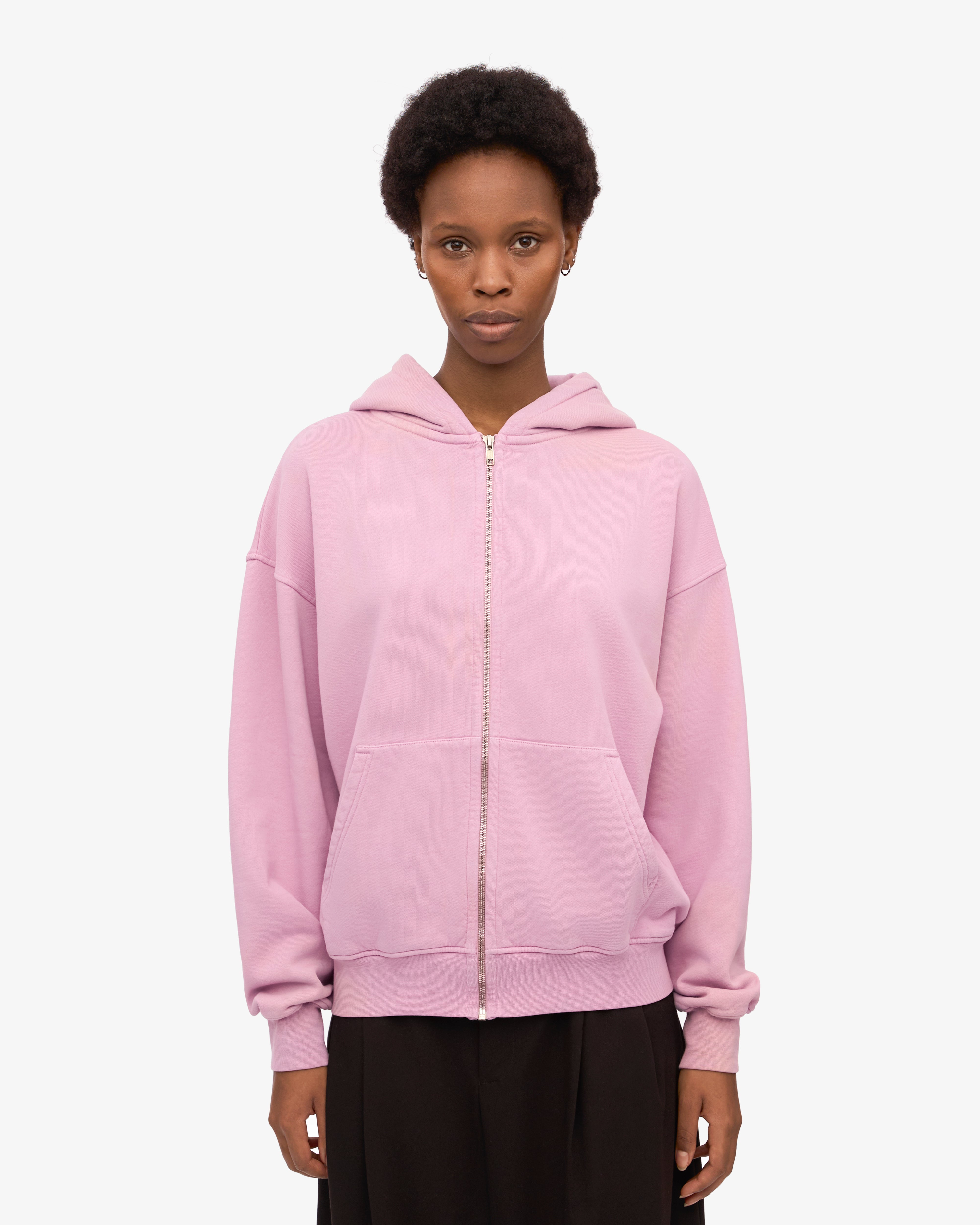 Organic Oversized Zip Hoodie for Women - Soft Cherry Blossom Print Pullover Sweatshirt - Cozy Loungewear for Casual Outings & Spring Fashion
