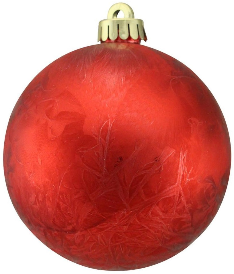 100MM Red Feather Smooth Ornament - Premium Christmas Tree Decorations for Holiday Home Decor, Party & Wedding Centerpieces