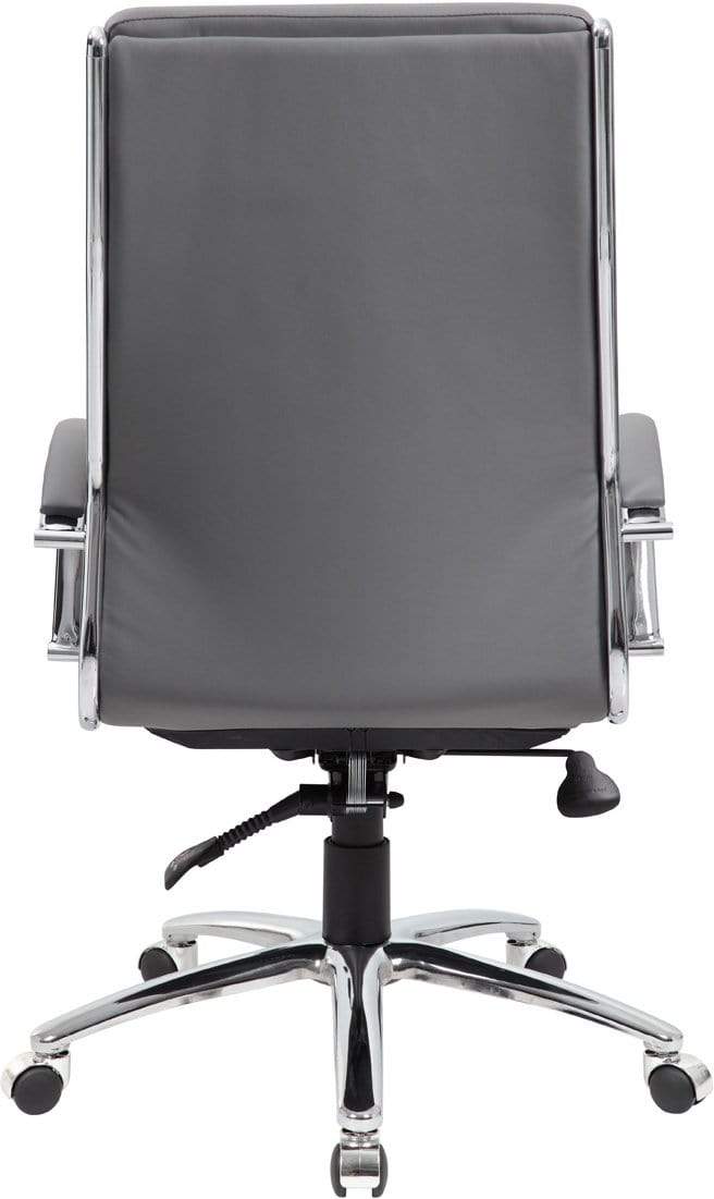 Premium Boss Executive CaressoftPlus Office Chair with Metal Chrome Finish - Ergonomic High Back Desk Chair for Home & Business Use [B9471] - Perfect for Long Work Hours & Conference Rooms