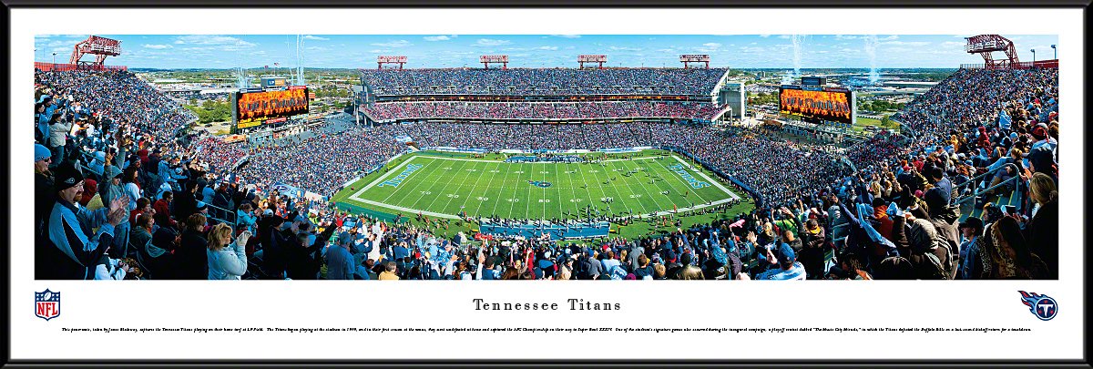 Tennessee Titans NFL Panoramic Poster - Nissan Stadium Wall Art Décor for Game Room & Fan Cave | Blakeway Panoramas