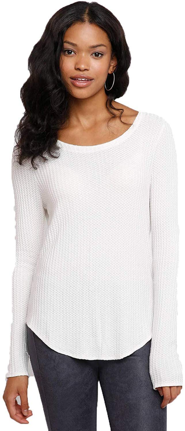 CHASER Women's Long Sleeve Waffle Knit Thermal Tunic Sweater Top - Cozy Winter Layering for Casual Outfits & Outdoor Activities