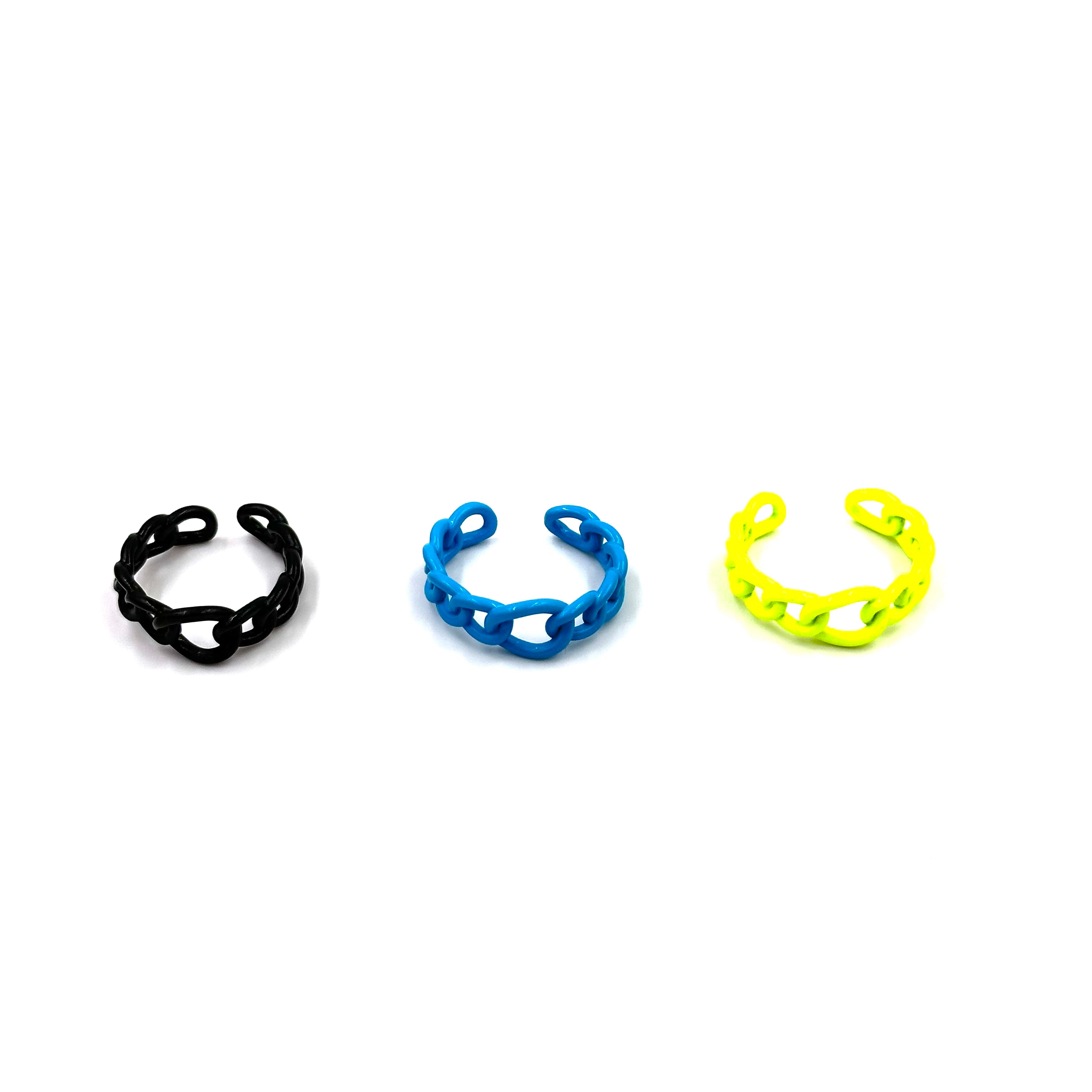 Ashley Gold Stainless Steel Enamel Neon Ring for Women - Trendy Statement Jewelry for Parties, Nightlife & Festival Fashion Accessories