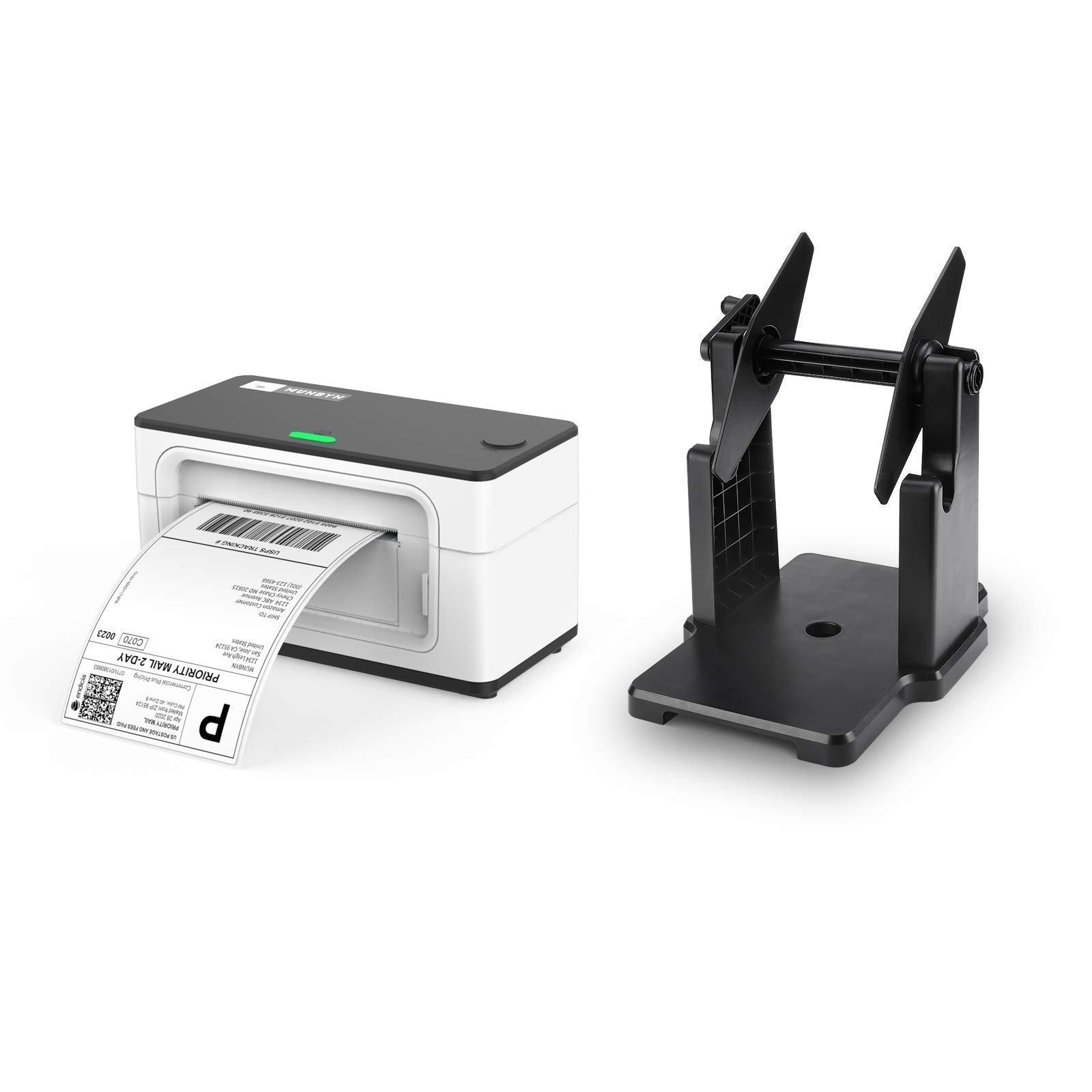 MUNBYN 300 DPI High-Speed Shipping Label Printer with Large Paper Holder - Compatible with USPS, UPS, FedEx, Shopify, Amazon, eBay - Perfect for Small Business & E-commerce Packaging