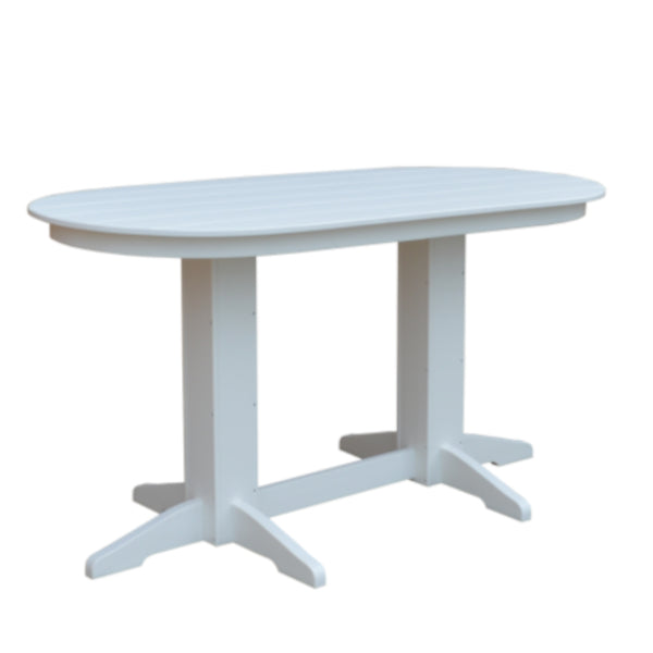 Modern Oval Counter Table for Kitchen & Bar - Stylish Dining & Entertaining Solution - Perfect for Breakfast Nook, Kitchen Island or Home Bar Setup