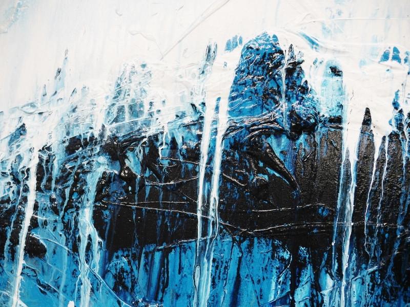 Blue Abstract Denim Beauty Painting 240cm x 100cm - Large Wall Art for Living Room, Bedroom & Office Decor