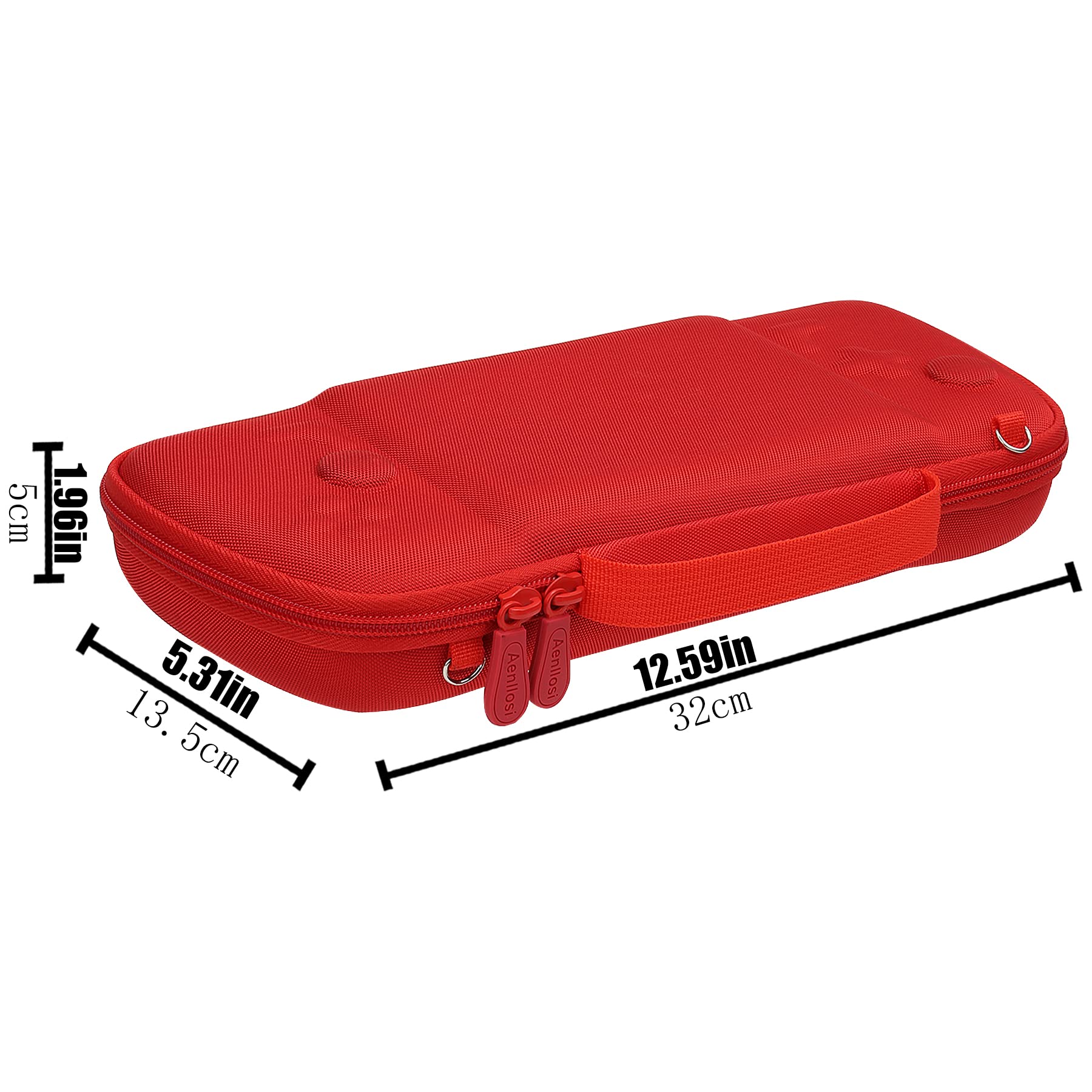 Aenllosi Hard Protective Case for Hori Split Pad Pro & Compact Controller - Ergonomic Nintendo Switch Accessory (Red) - Perfect for Travel, Gaming on the Go, and Controller Storage
