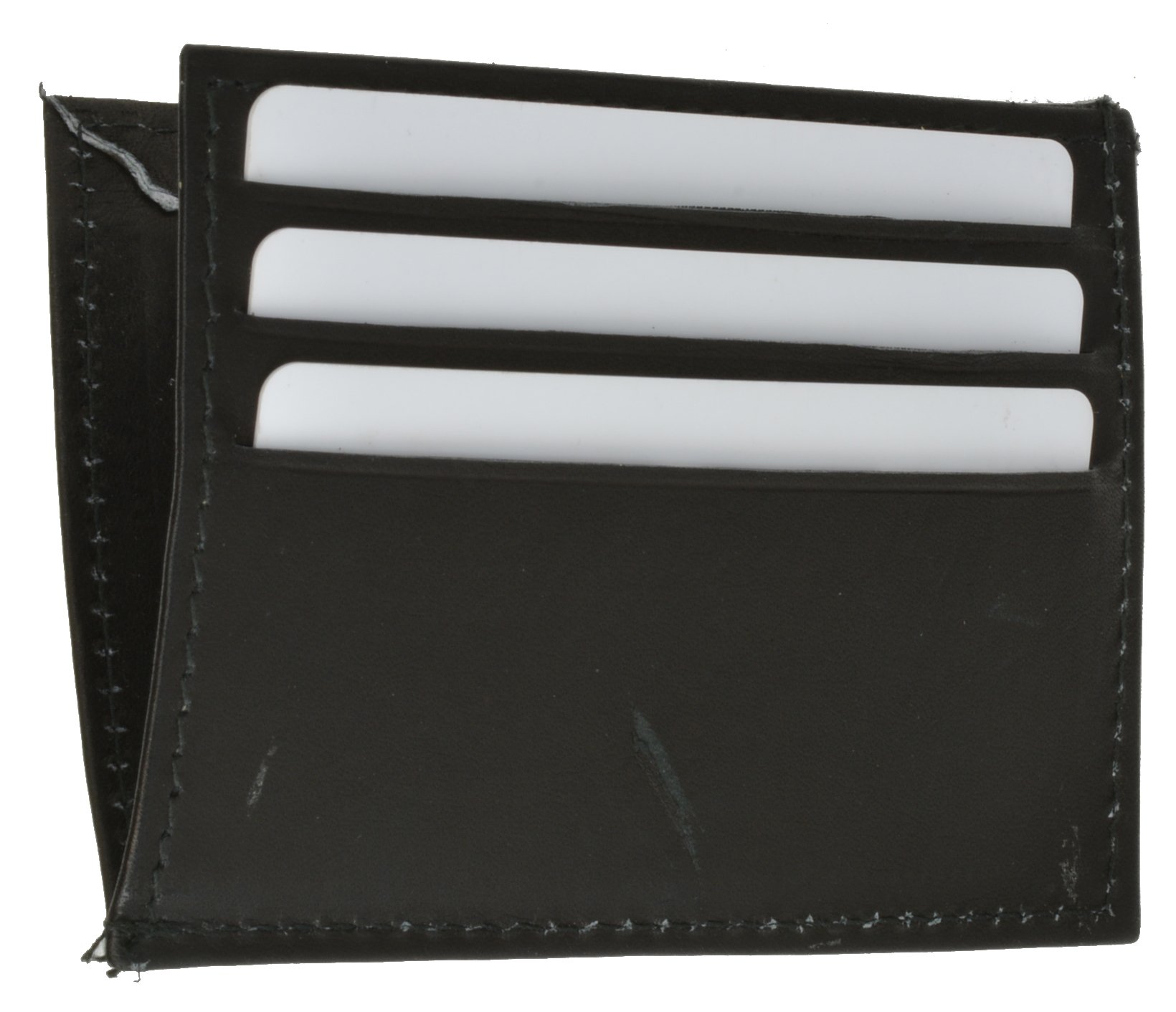 Genuine Leather ID Holder Wallet - Slim RFID Blocking Card Case for Men & Women - Perfect for Business, Travel & Everyday Use (Black #270CF)