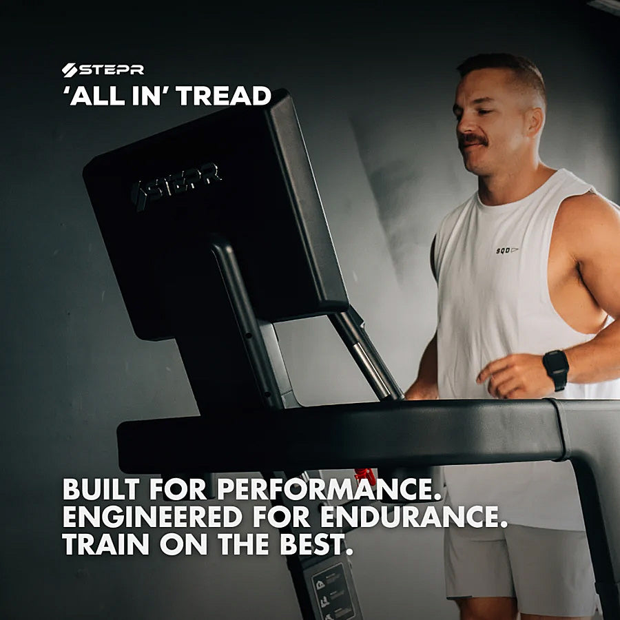 STEPR ALL IN TREAD XL - Premium Non-Slip Treadmill Mat for Home & Gym - Heavy Duty Floor Protection - Noise Reducing Exercise Equipment Accessory - Perfect for Hardwood Floors & High-Impact Workouts