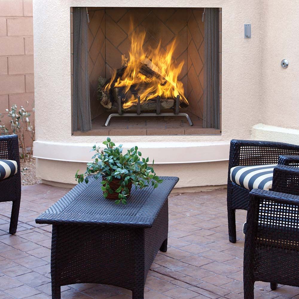36 Inch Outdoor Wood Fireplace - Heavy Duty Masonry Fire Pit for Patio, Backyard & Garden - WRE6036 | Perfect for Camping, BBQ Parties & Cozy Evenings