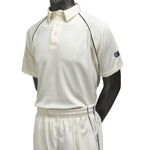 Gunn & Moore Premier Club Short Sleeve Cricket Shirt - Breathable Performance Cricket Wear for Training & Matches