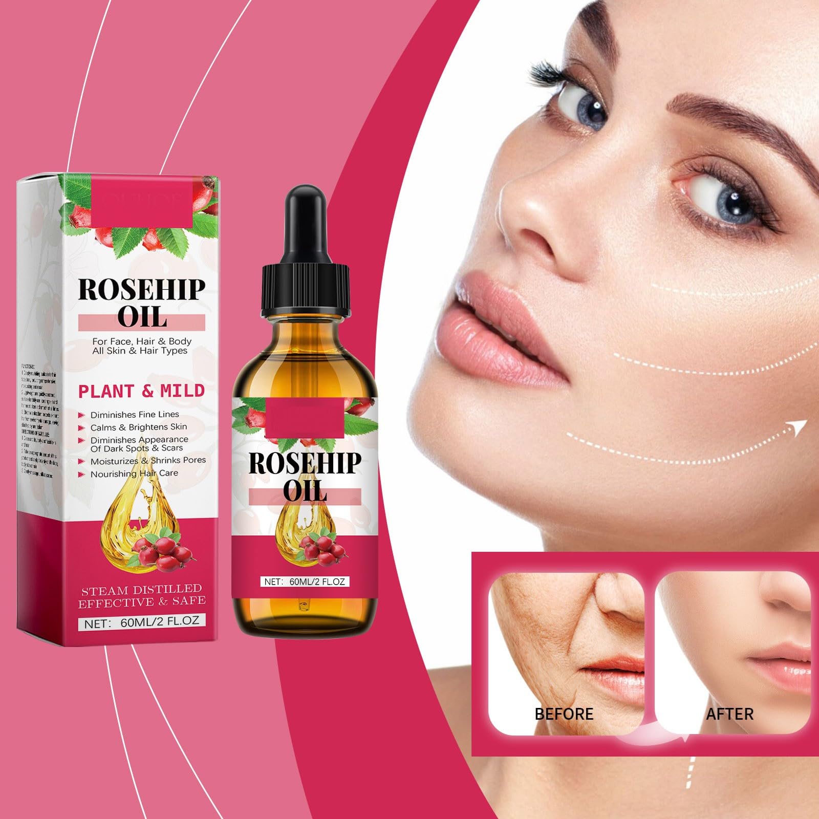 Natural Body Oil for Skin Care & Massage - Organic Essential Oils for Face & Body, Aromatherapy Relaxation | Perfect for Spa, Home Use & Self-Care Routines