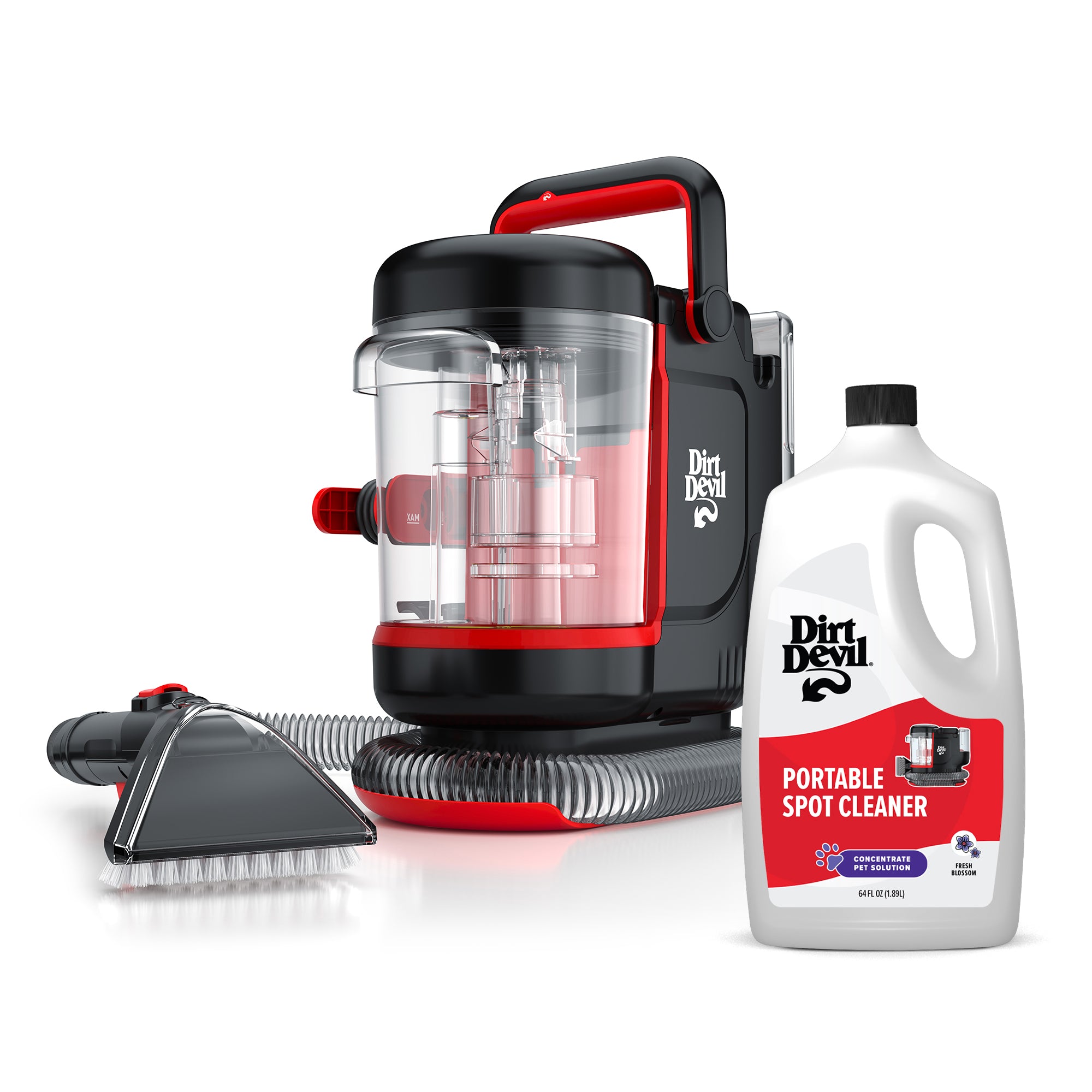 Portable Carpet Spot Cleaner with 64 oz Pet Stain Remover Solution - Ideal for Pet Owners, Home & Car Upholstery Cleaning