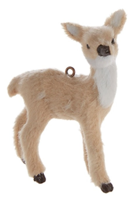 3 Pack Woodland Wonder Fawn Christmas Ornaments - Handmade Deer Figurines for Holiday Tree Decor, Gift Wrapping & Winter Wonderland Displays