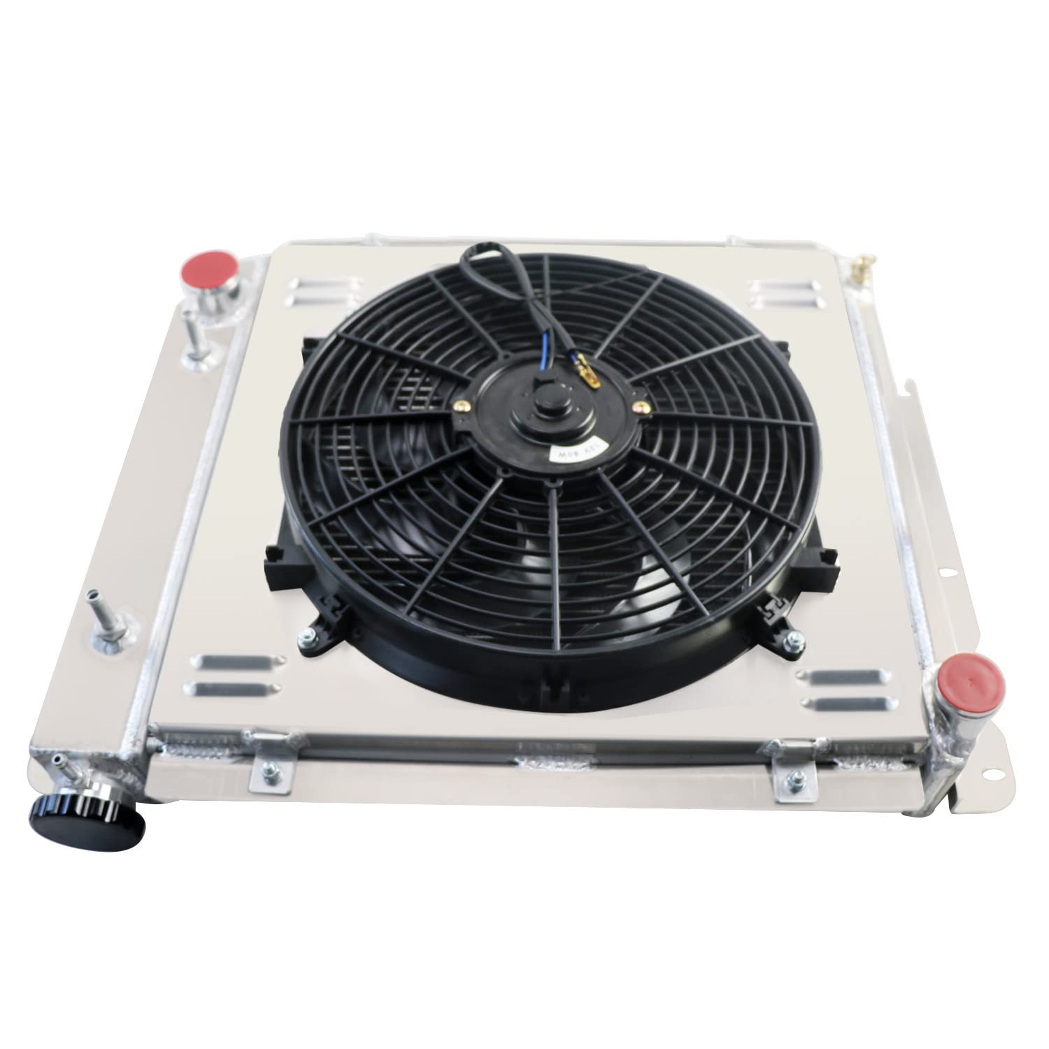 3 Row Aluminum Radiator Fan Shroud for 1987-2006 Jeep Wrangler YJ/TJ & Chevy GM V8 Engines - Heavy Duty Cooling for Off-Road, Towing & Performance Upgrades