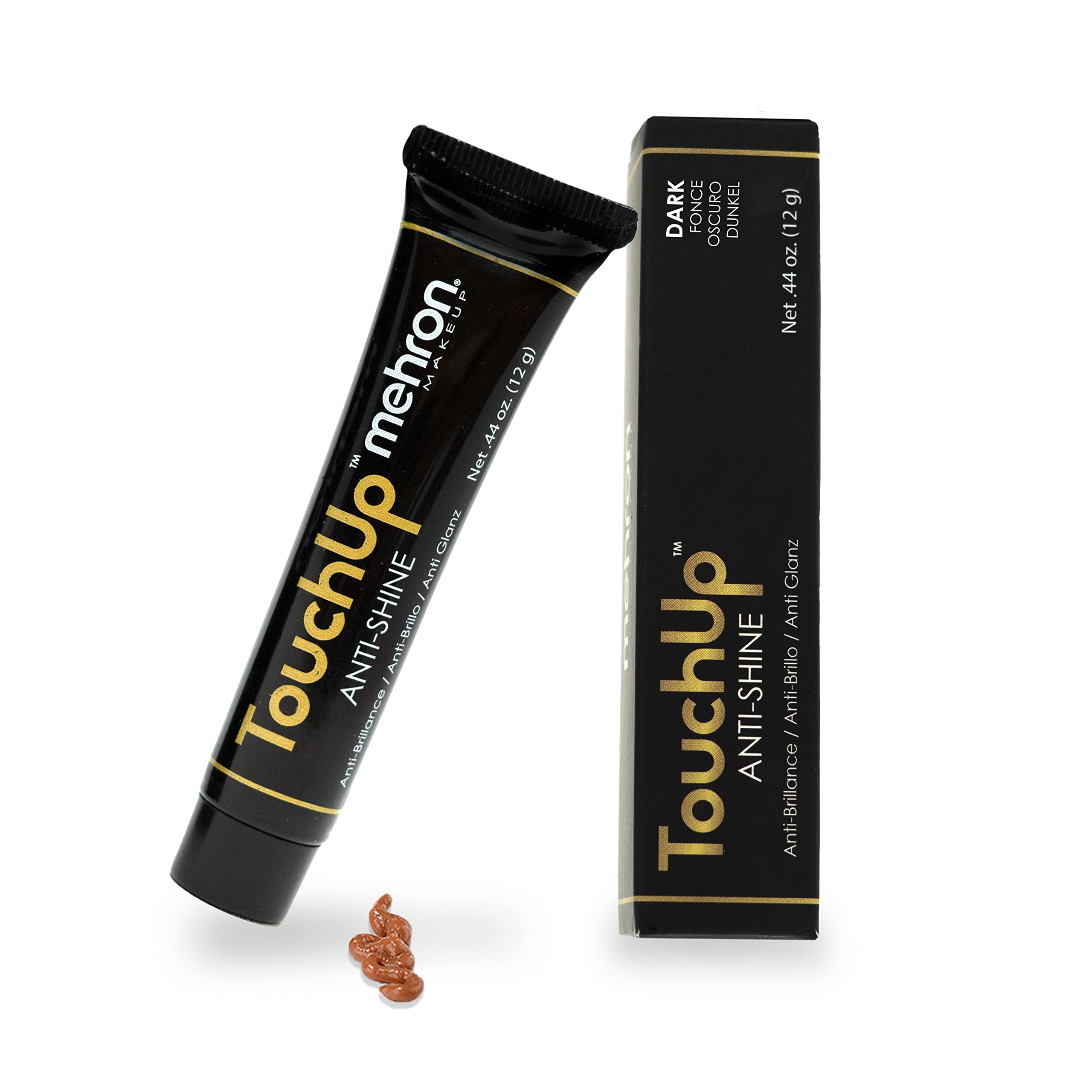 Mehron Makeup TouchUp Anti-Shine Matte Primer Gel - Dark Tint for Oily Skin | Oil Control & Shine Reduction | Perfect for Stage, Photography & Everyday Wear
