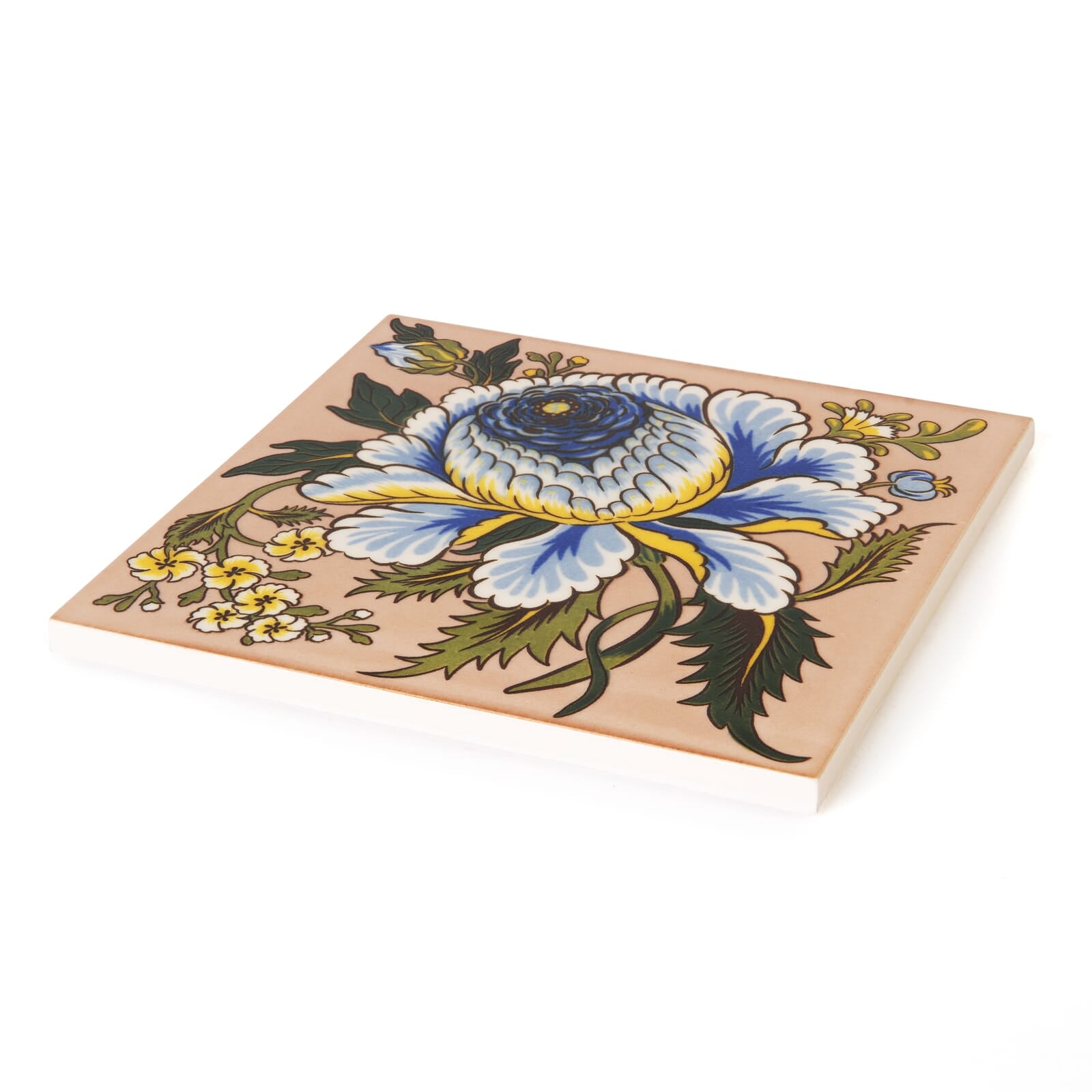 ARTEMIS HIBISCUS Printed Ceramic Tiles - Blush Pink Floral Design - Perfect for Kitchen Backsplash, Bathroom Wall Decor & DIY Home Projects