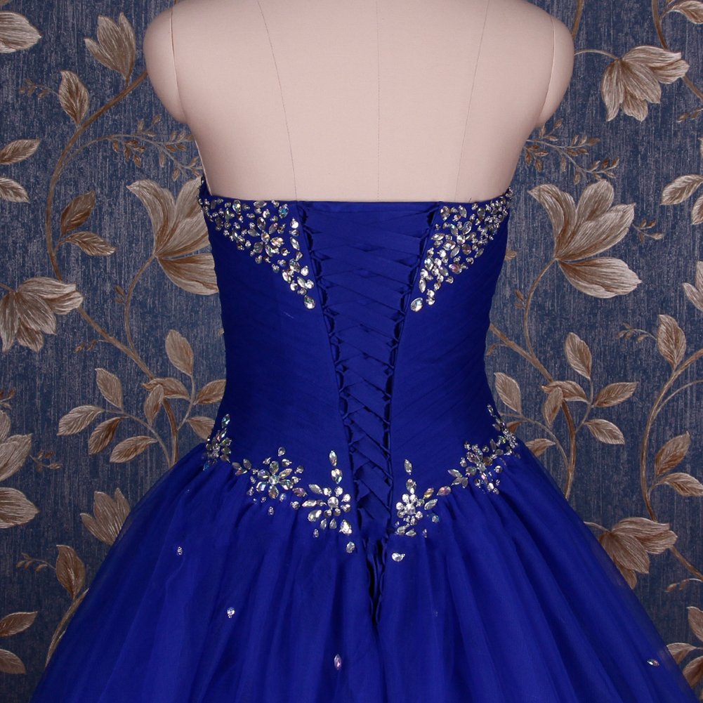 Kivary® Elegant Long Ball Gown with Corset - Perfect for Prom, Quinceañera, Pageant & Formal Events - Crystal Embellished Evening Dress for Women