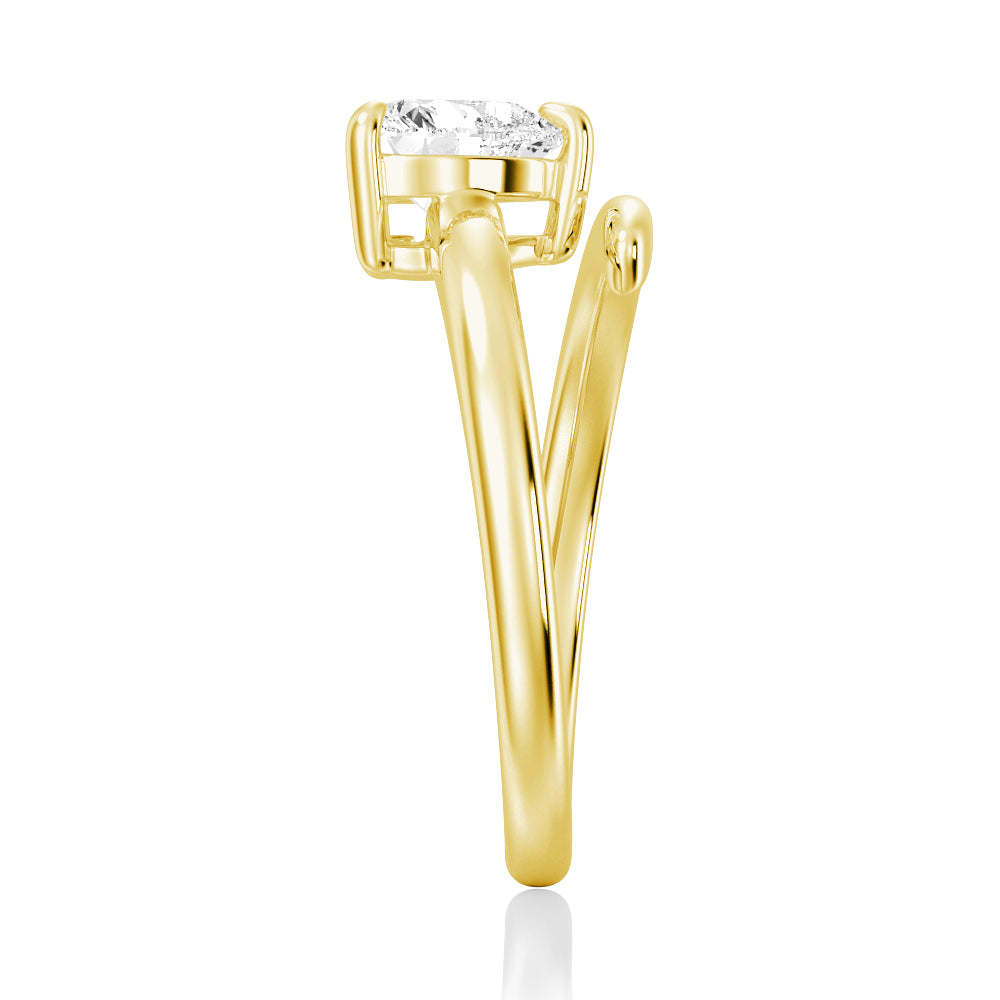 Exquisite Heart Shaped Lab-Grown Diamond Promise Ring - 1 Carat D Color VVS1 Clarity - Perfect for Engagements, Anniversaries & Romantic Gifts