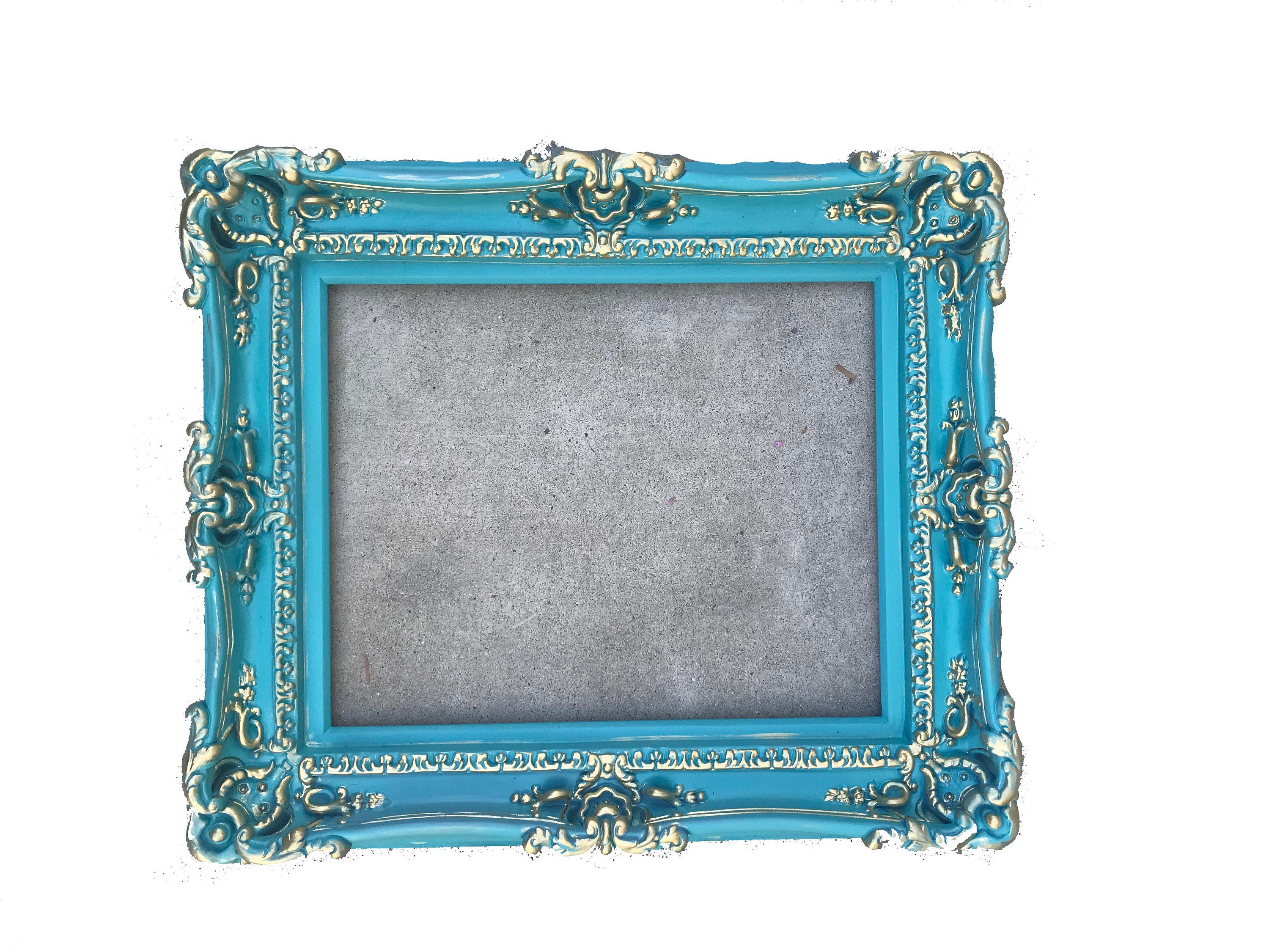 16x20 Inch Turquoise Picture Frame - French Country Style Wooden Photo Frame for Wall Art, Home Decor, Living Room, Bedroom & Office Display