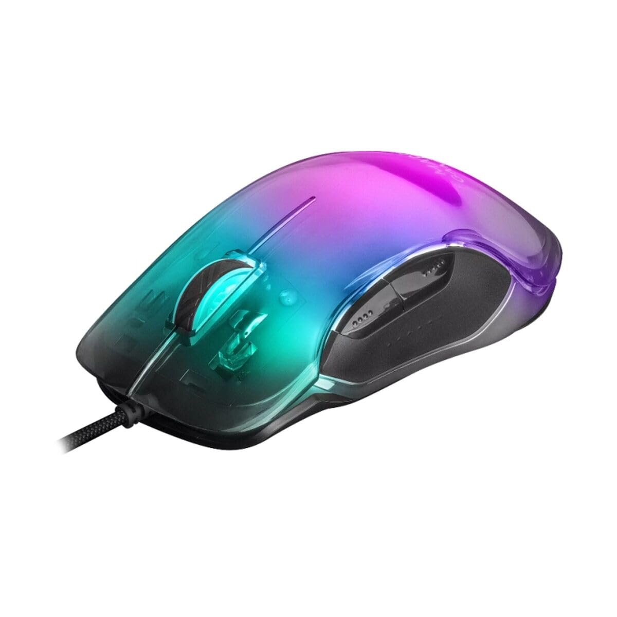 Mars Gaming MMGLOW RGB Chroma-Glow Gaming Mouse - Ultra Lightweight 12800 DPI Optical Gaming Mouse with Mirror Surface - Perfect for FPS, MOBA, and Esports Gaming