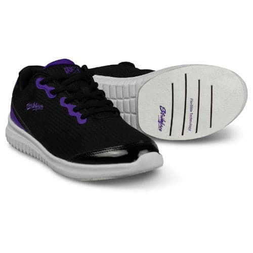KR Strikeforce Glitz Black & Purple Women's Bowling Shoes - Perfect for League Play & Tournament Performance
