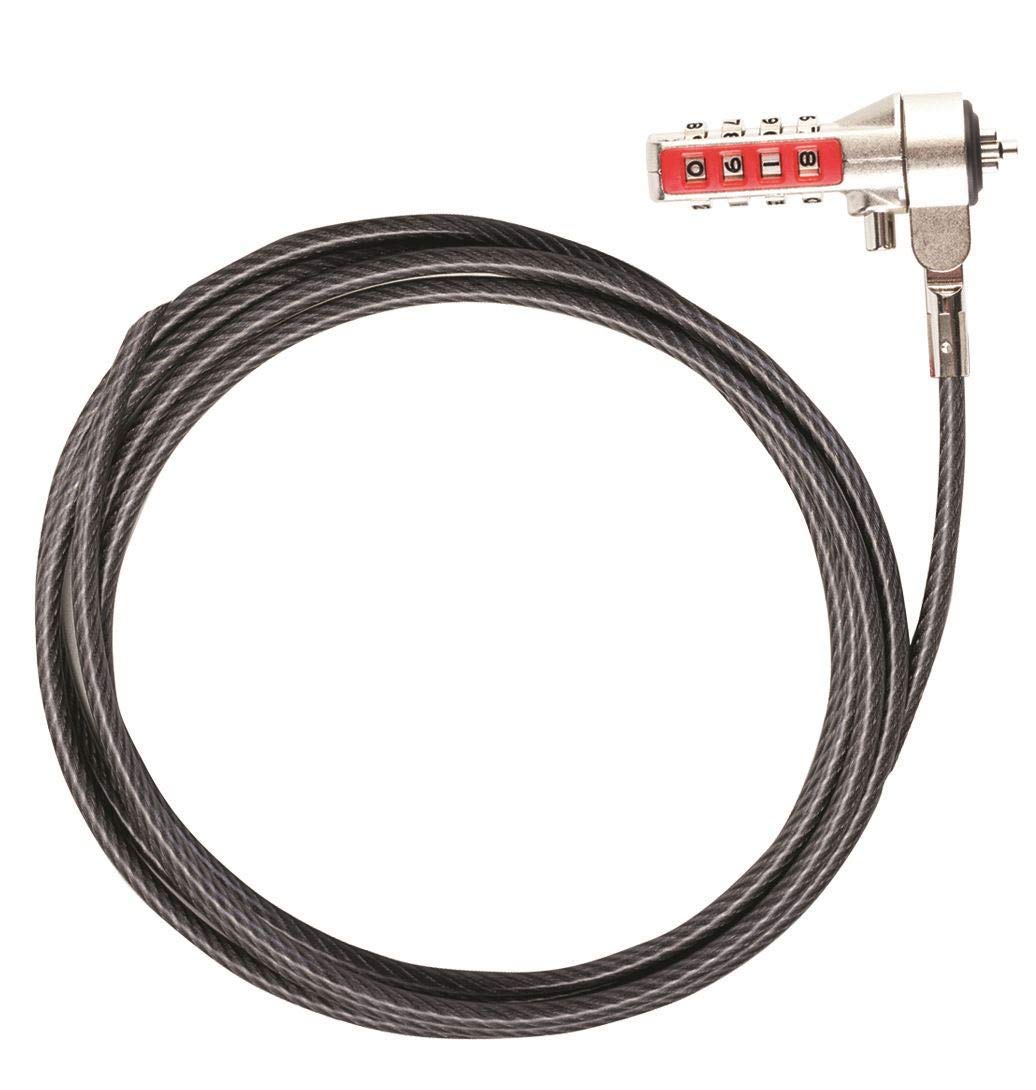 Targus DEFCON T-Lock Serialized Combo Cable Lock for Laptop & Desktop Security (PA410S-1) - Secure Your Devices in Offices, Schools & Public Spaces