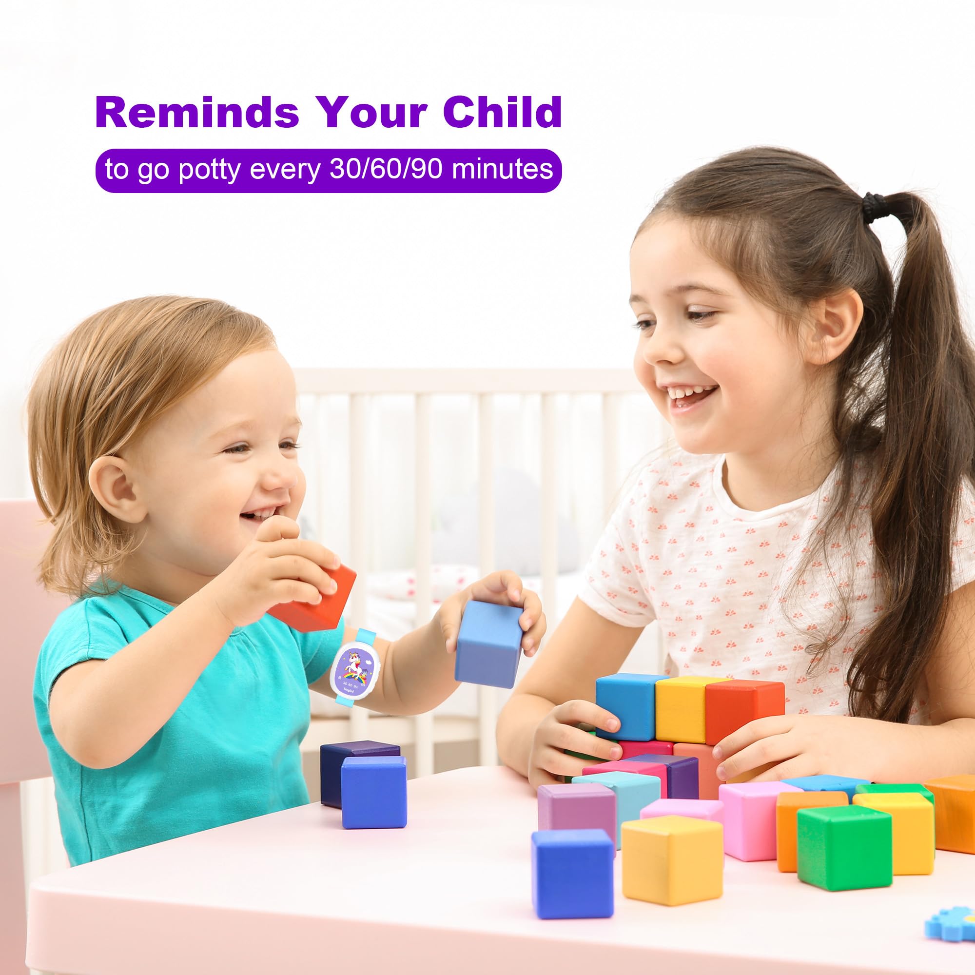 Rechargeable Unicorn Potty Training Watch for Toddlers - 5 Fun Music Tunes & Adjustable Timer - Ideal for Toilet Training Kids Ages 2-5 - Perfect for Daycare, Home Use & Travel