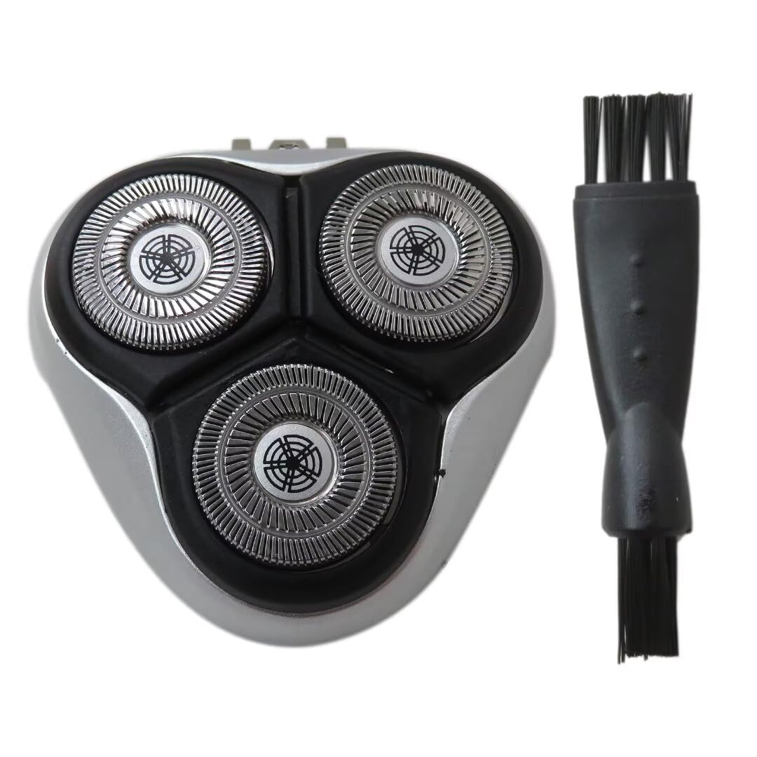 Replacement Shaver Head with Cleaning Brush for Sweet-LF SW-S7105 & SWSBK7105 Waterproof Electric Razors - Compatible with Wet/Dry Shaving - Perfect for Travel, Gym & Daily Grooming Routine