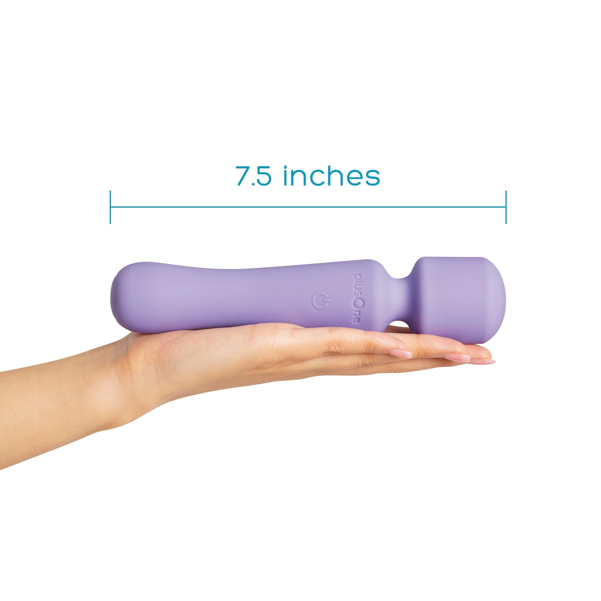 **PlusOne Rechargeable Wand Vibrator - 10 Vibration Modes, Body-Safe Silicone, Waterproof for Solo & Couples Play - Perfect for Muscle Relaxation, Stress Relief & Sensual Massage (Purple)**