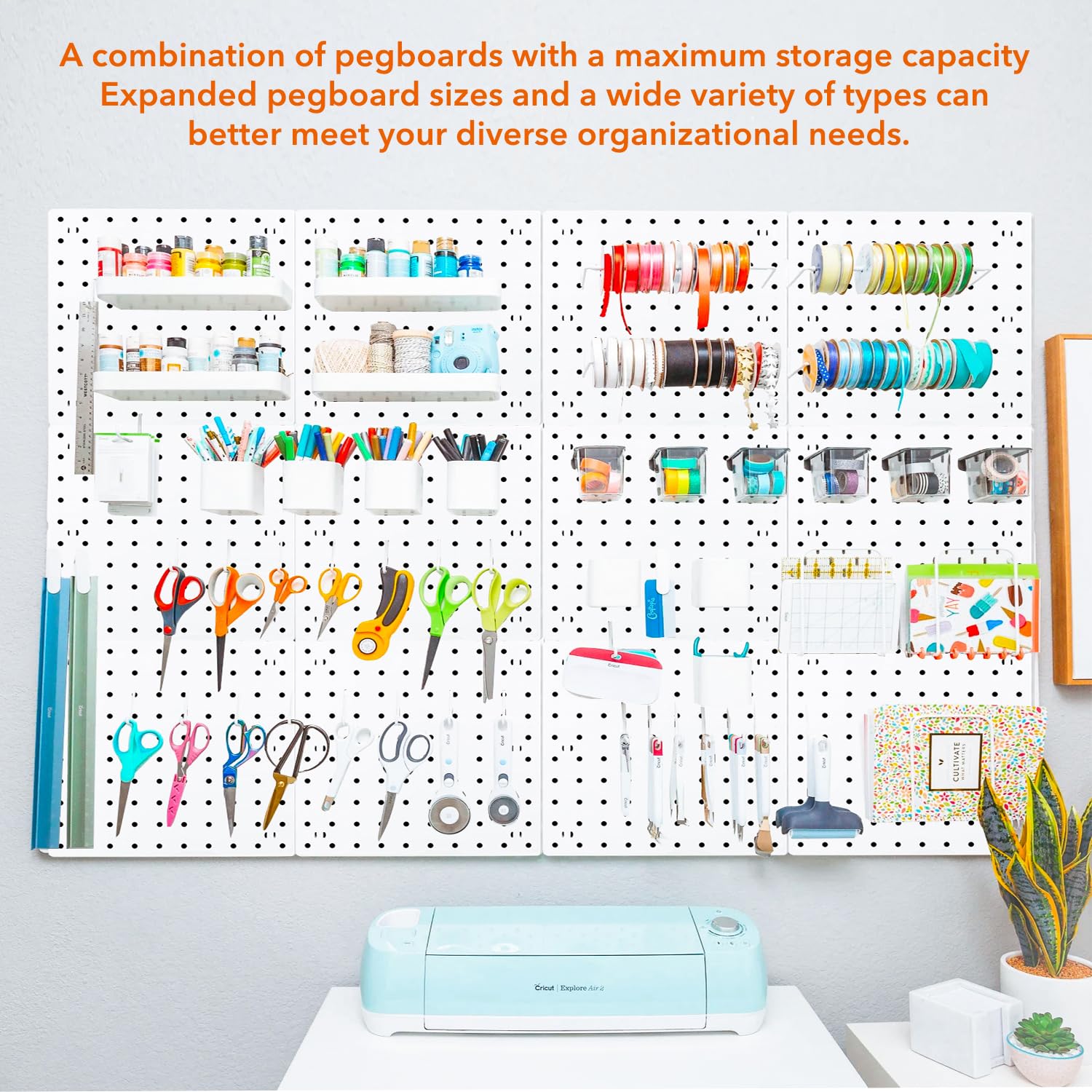 SKYFOOST Pegboard Wall Organizer System - Heavy Duty Garage Storage Solution for Tools & Accessories | Perfect for Workshop, Garage & Home Organization
