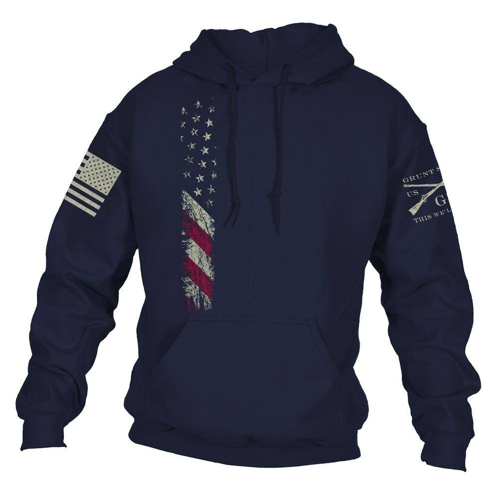 True Colors Hoodie for Men & Women - Navy Blue Pullover Hooded Sweatshirt - Cozy Fleece Lining for Casual Wear, Gym, and Outdoor Activities