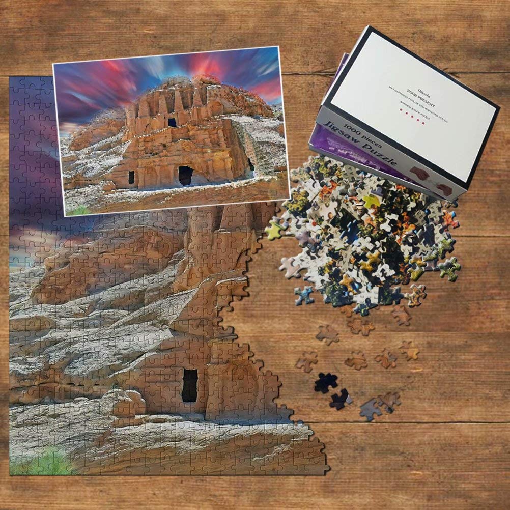1000 Piece Jordan Jigsaw Puzzle - Petra Landscape Wooden Puzzle for Adults, Travel Souvenir & Home Decor | Perfect for Family Game Night, Stress Relief & Wall Art Display