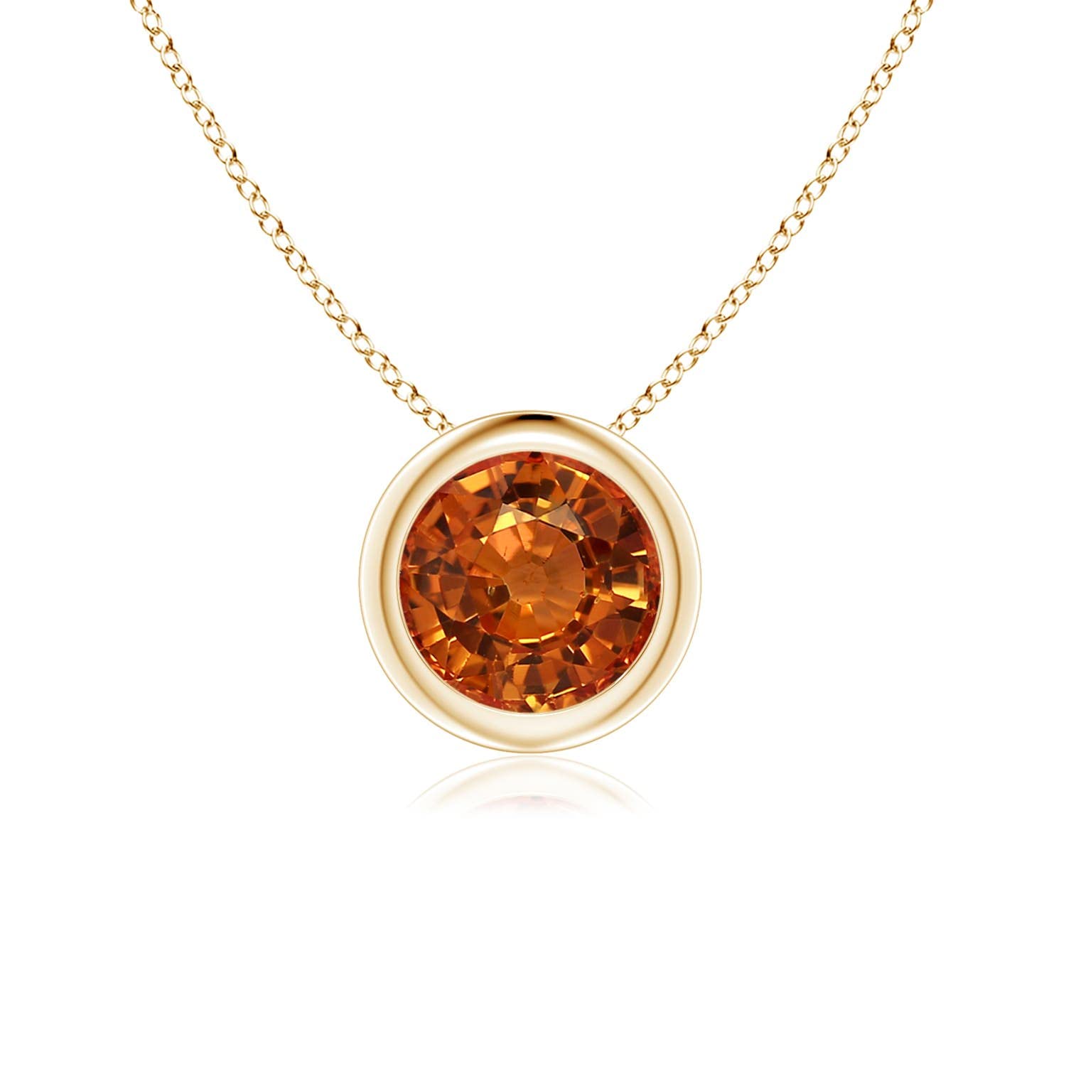Angara Natural Sapphire Solitaire Pendant Necklace for Women & Girls - 14K Gold/Platinum/Sterling Silver | September Birthstone Jewelry | Elegant Gift for Birthday, Anniversary & Special Occasions | Perfect for Weddings, Parties & Everyday Wear