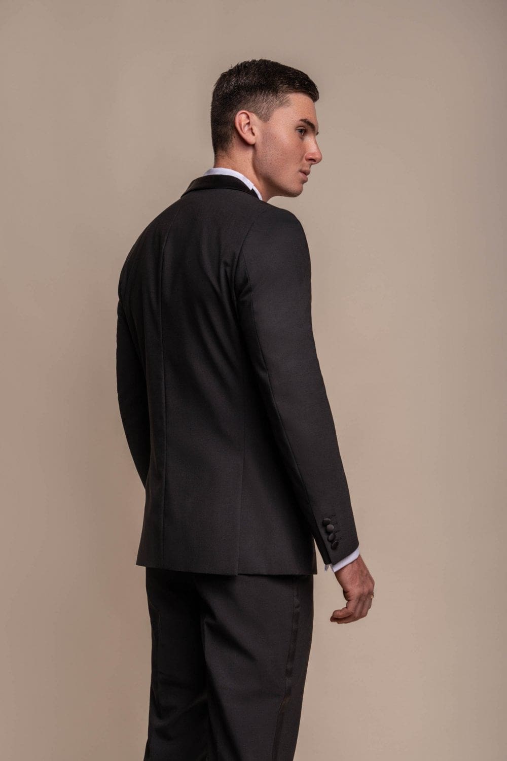 Cavani Aspen Men's Black 2 Piece Suit | Slim Fit Business Suit for Weddings, Interviews & Formal Events