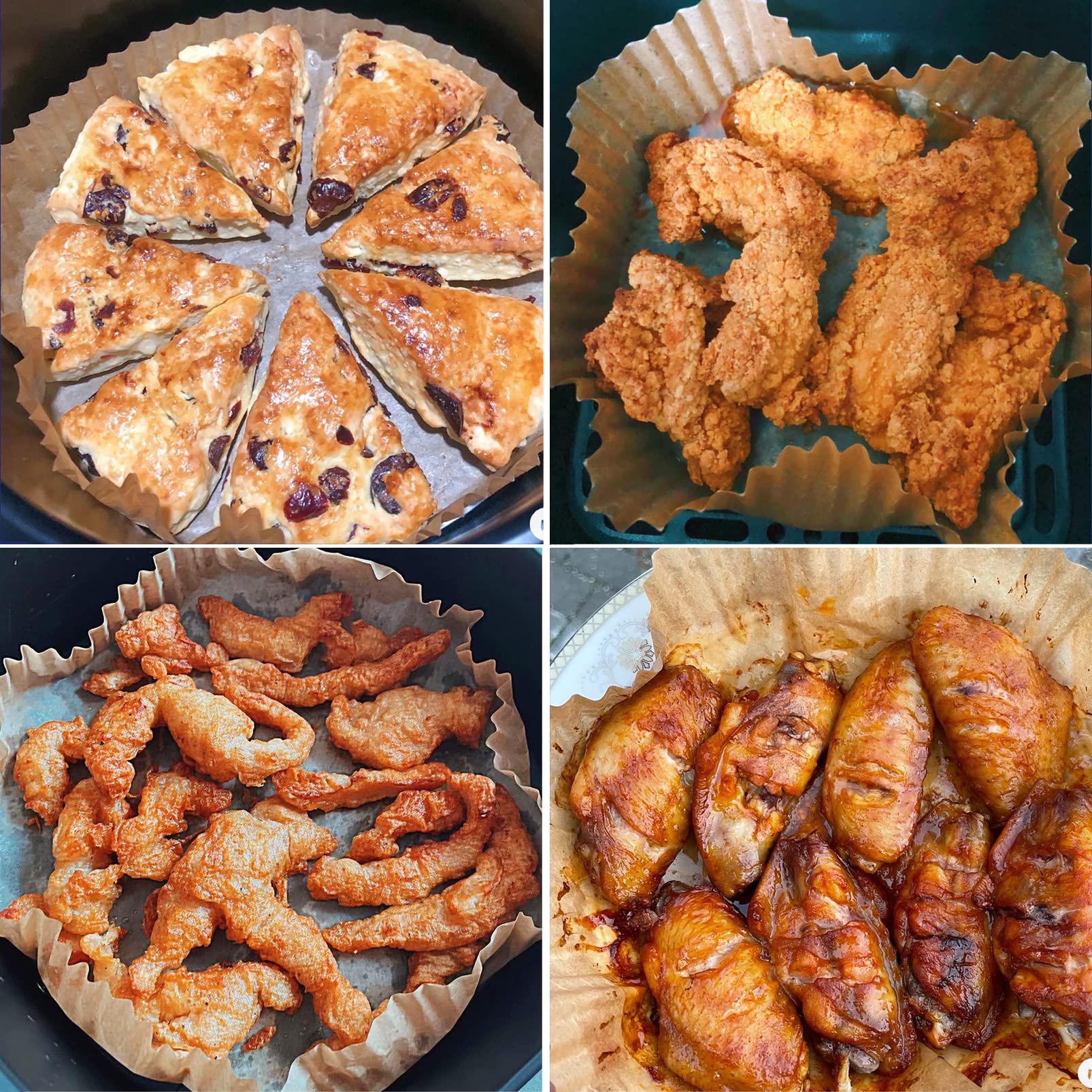 Non-Stick Air Fryer Disposable Paper Liners - 100PCS 6.3 Inch Round Parchment Baking Sheets for Cooking, Roasting & Frying | Oil-Proof, Water-Resistant & Food Safe | Perfect for Air Fryers, Microwave Ovens & Frying Pans | Keep Your Kitchen Clean & Hassle-Free