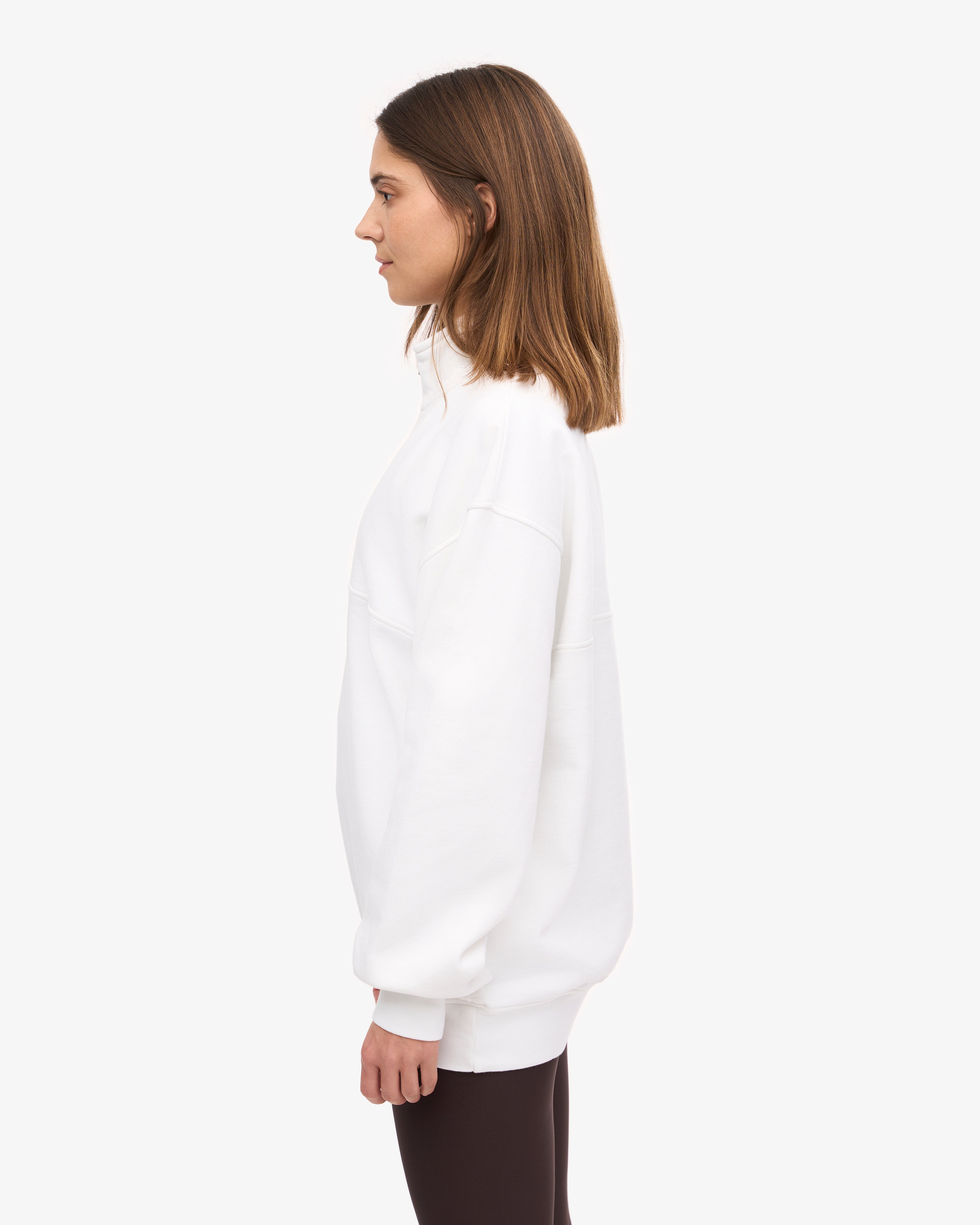 Organic Quarter Zip Sweatshirt for Men & Women | Soft & Comfortable Pullover | Optical White | Perfect for Casual Wear, Outdoor Activities & Layering