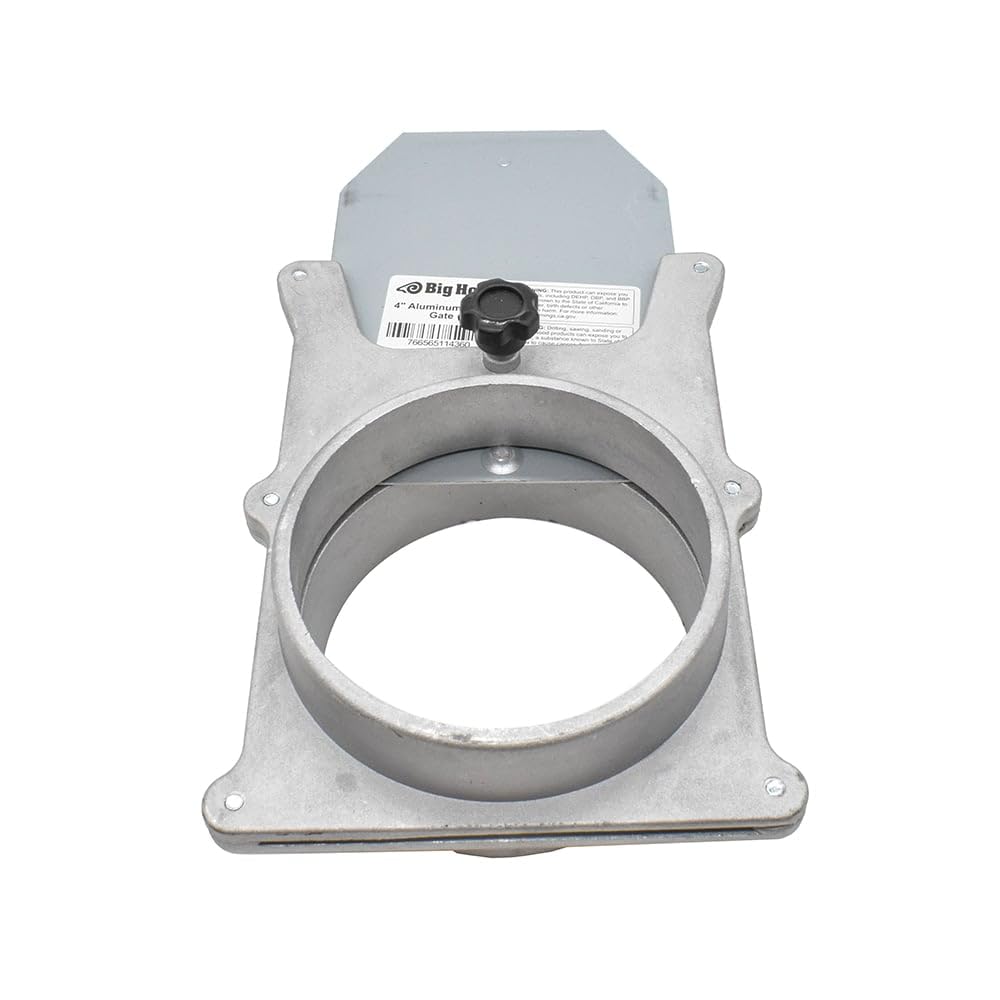 5-Inch Aluminum Blast Gate for Dust Collection System - Heavy Duty HVAC & Woodworking Dust Collector Valve - Perfect for Workshop, Garage, and Industrial Vacuum Applications