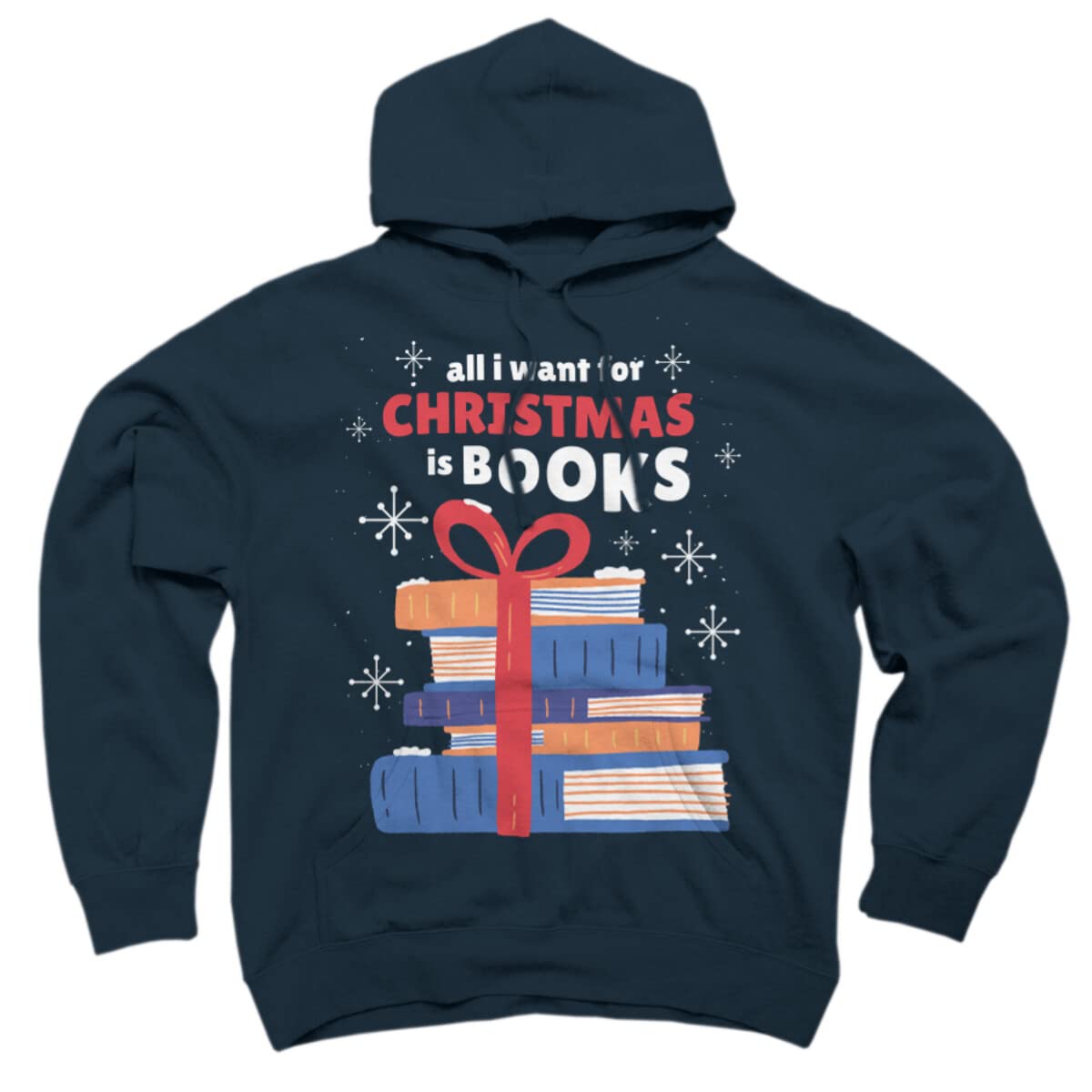 ArtStyleAlice Christmas Books Pullover Hoodie - Unisex Sweatshirt for Holiday Gifts & Cozy Winter Wear
