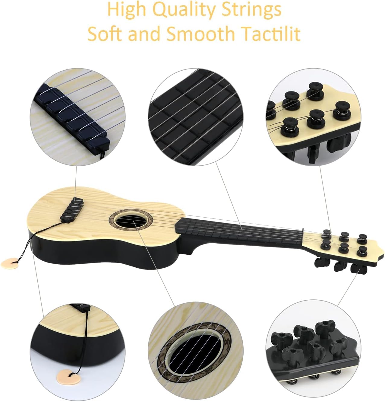 VIXPEXA CREATION 4-String Acoustic Guitar Toy for Kids - Musical Learning Instrument for Preschool Boys & Girls Ages 3-6 - Early Education Toy with PAW Patrol Theme - Perfect for Birthday Gifts & Music Class Activities