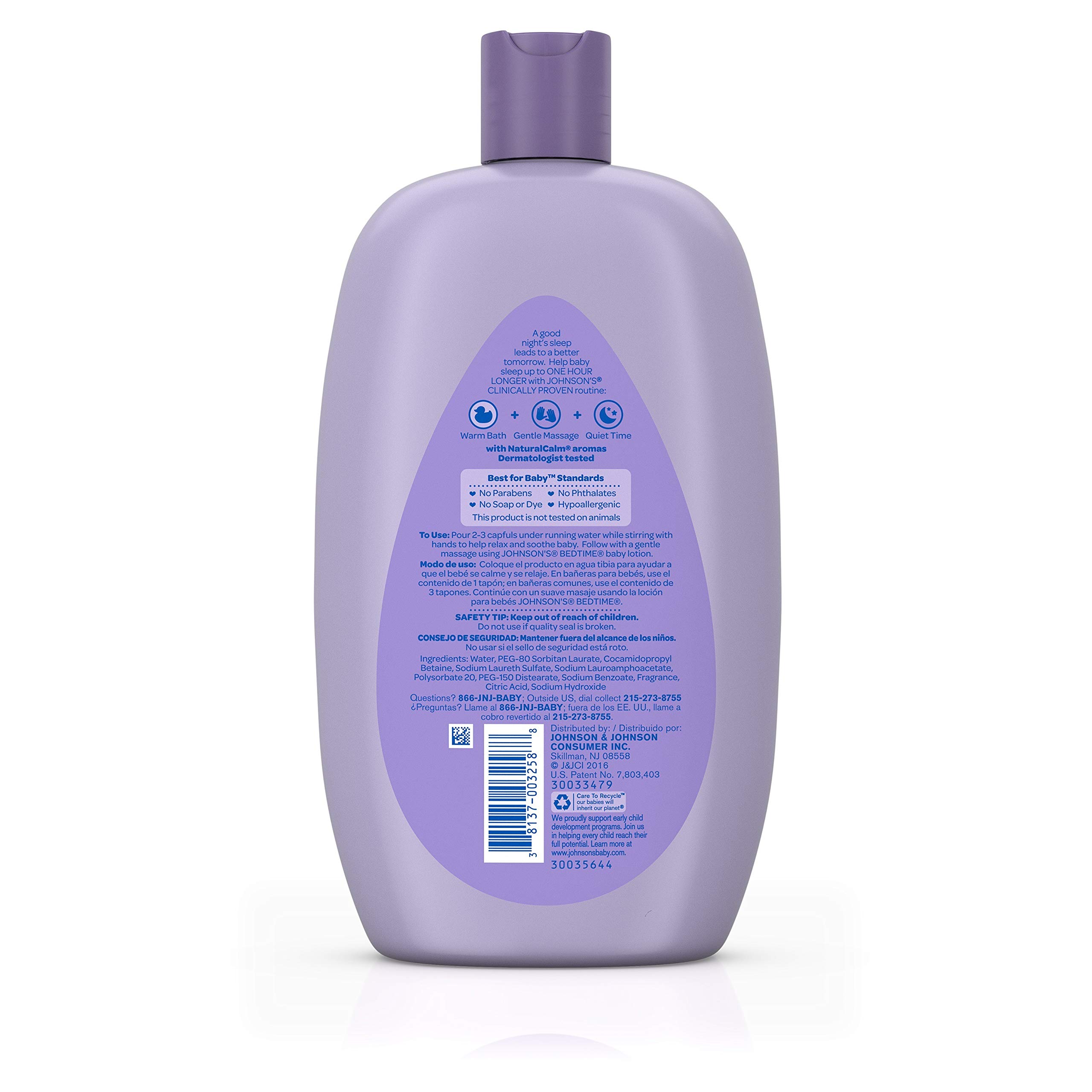 Johnson's Bedtime Baby Bath & Body Wash - 28 Oz | Soothing Lavender Scent for Relaxing Nighttime Routine | Gentle Formula for Newborns & Toddlers | Perfect for Calming Baths Before Sleep