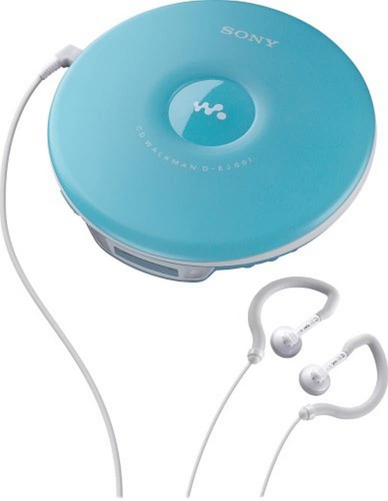 Sony D-EJ001 Portable CD Player Walkman - Blue | High-Quality Audio for Commuting, Travel & Home Listening