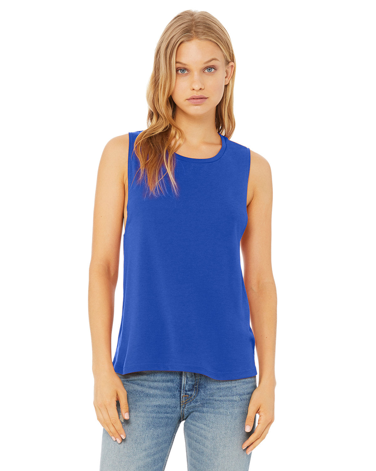 Bella + Canvas B8803 Women's Flowy Scoop Neck Muscle Tank Top - Soft & Comfortable for Yoga, Gym, and Casual Wear