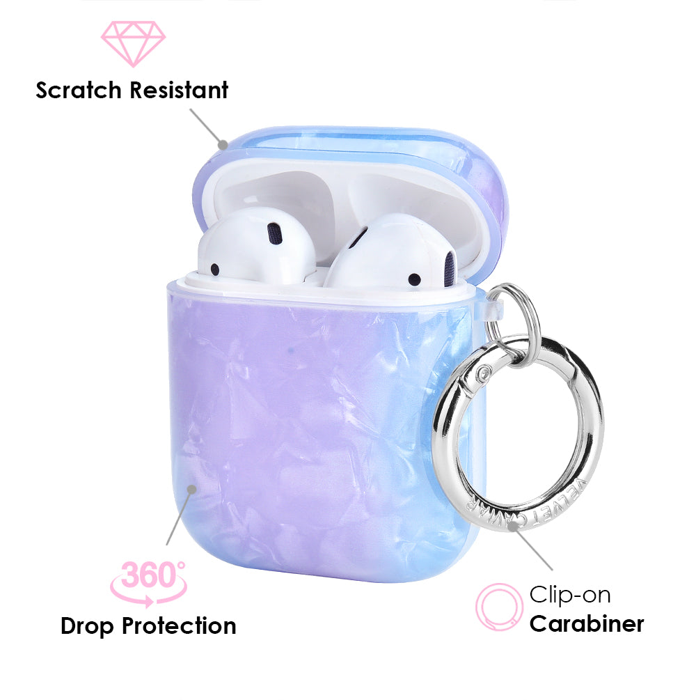 Blue Opal Quartz AirPod Case - Protective Cover for Apple AirPods 1/2/3 & Pro - Stylish & Durable Phone Accessory for Daily Use, Travel & Gifts