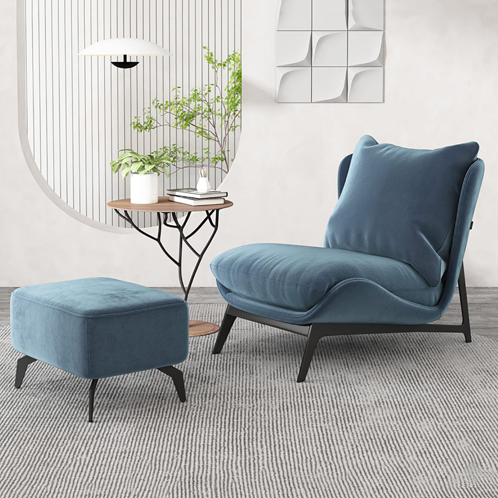 Luxury SWTOM Accent Sofa Chair - Modern Living Room Armchair with Reclining Feature & Soft Pillows - Perfect for Relaxing, Reading, or Napping in Home, Office, or Lounge Areas